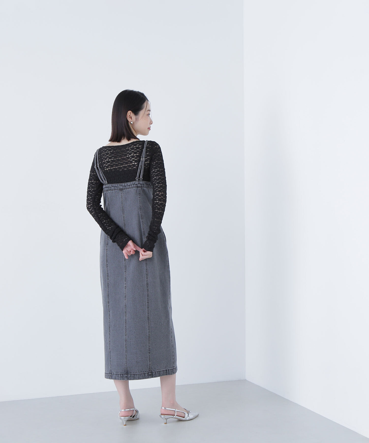  「デニムナローキャミワンピース」|ワンピース|