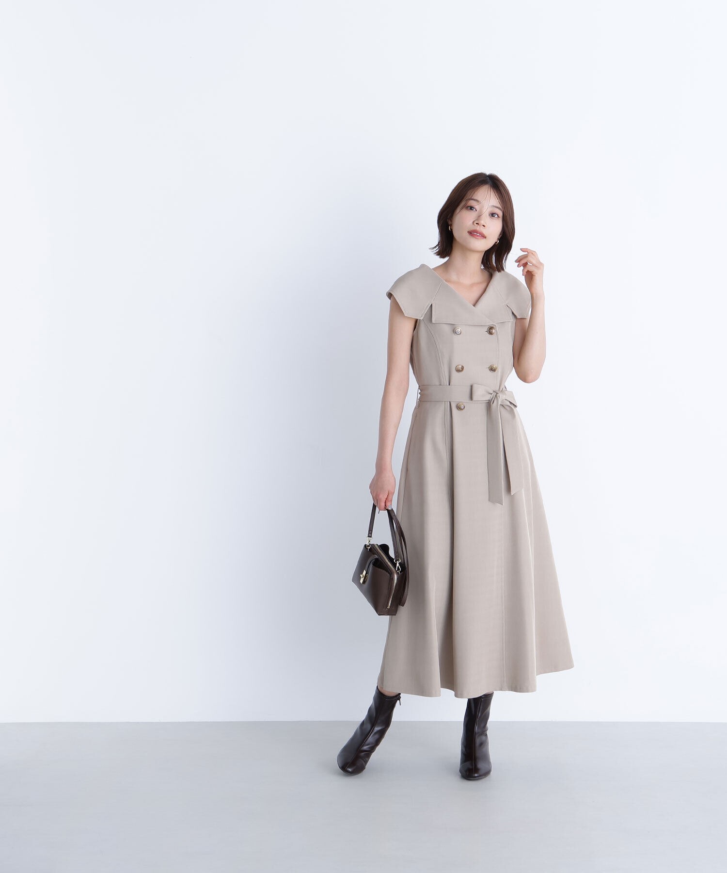  「トレンチディテールワンピース」|ワンピース|