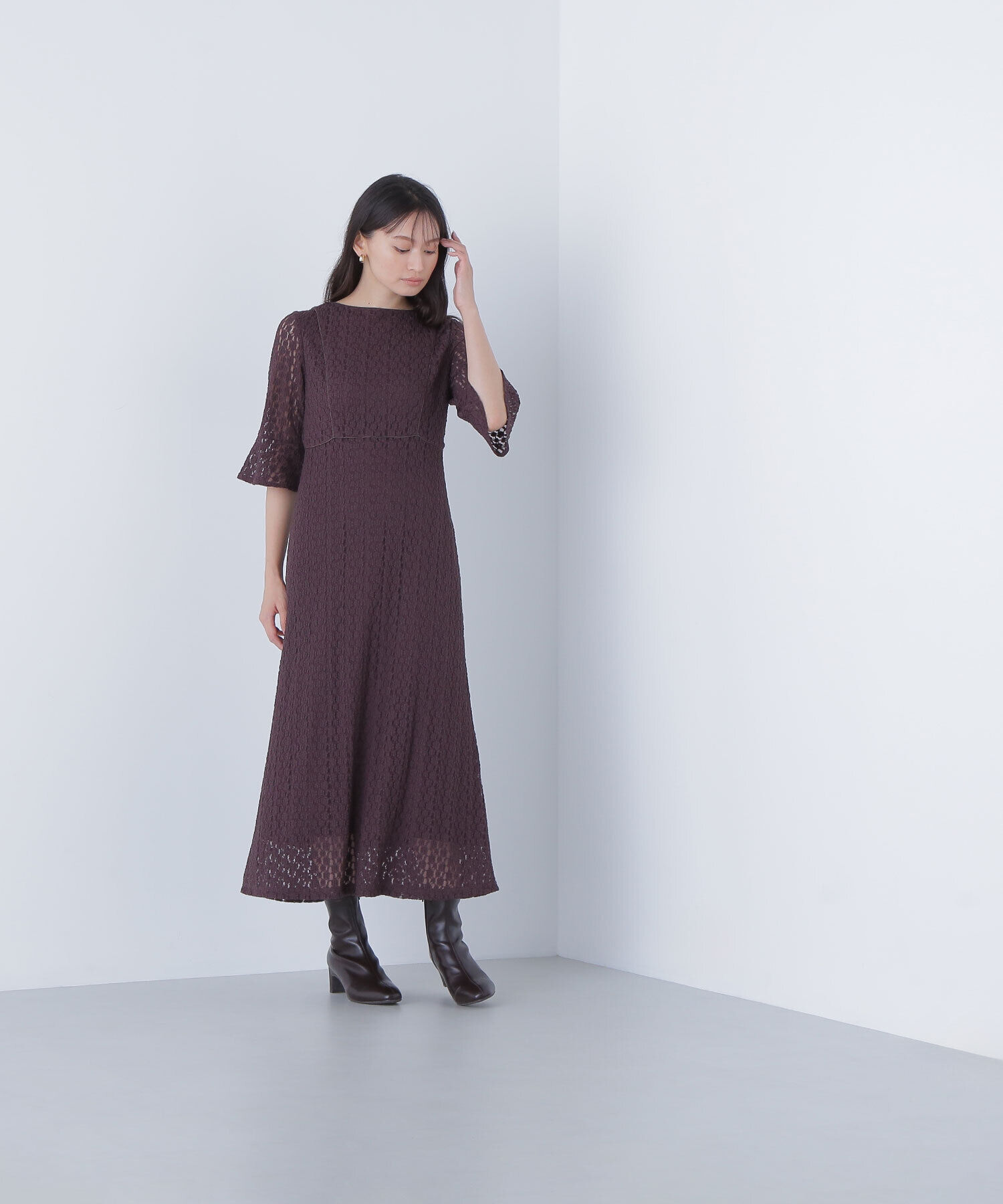  「レースフレアワンピース」|ワンピース|