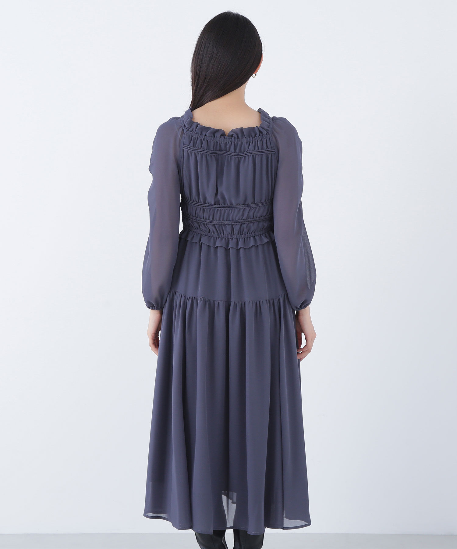  「シャーリングシアーワンピース」|ワンピース|