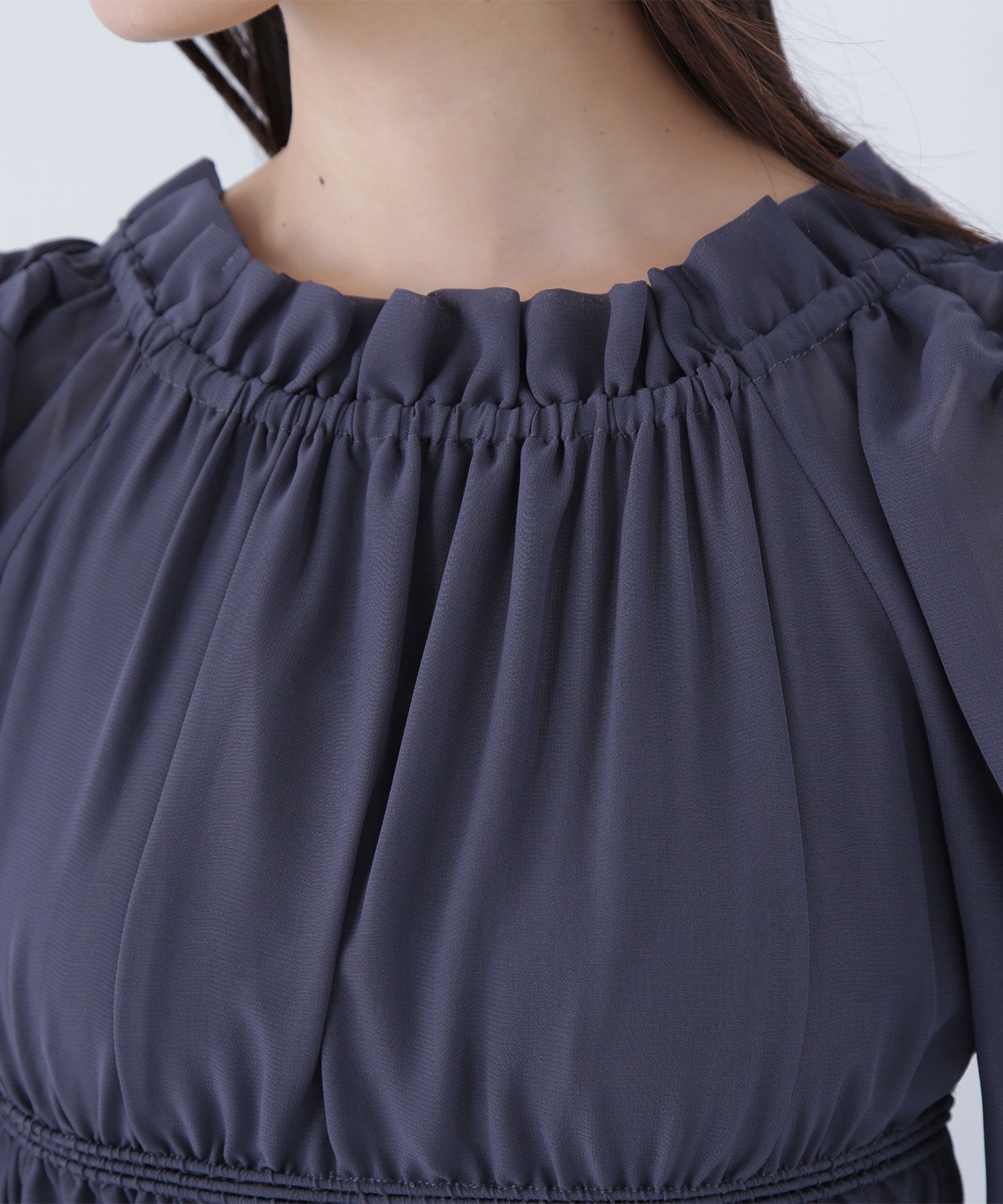  「シャーリングシアーワンピース」|ワンピース|