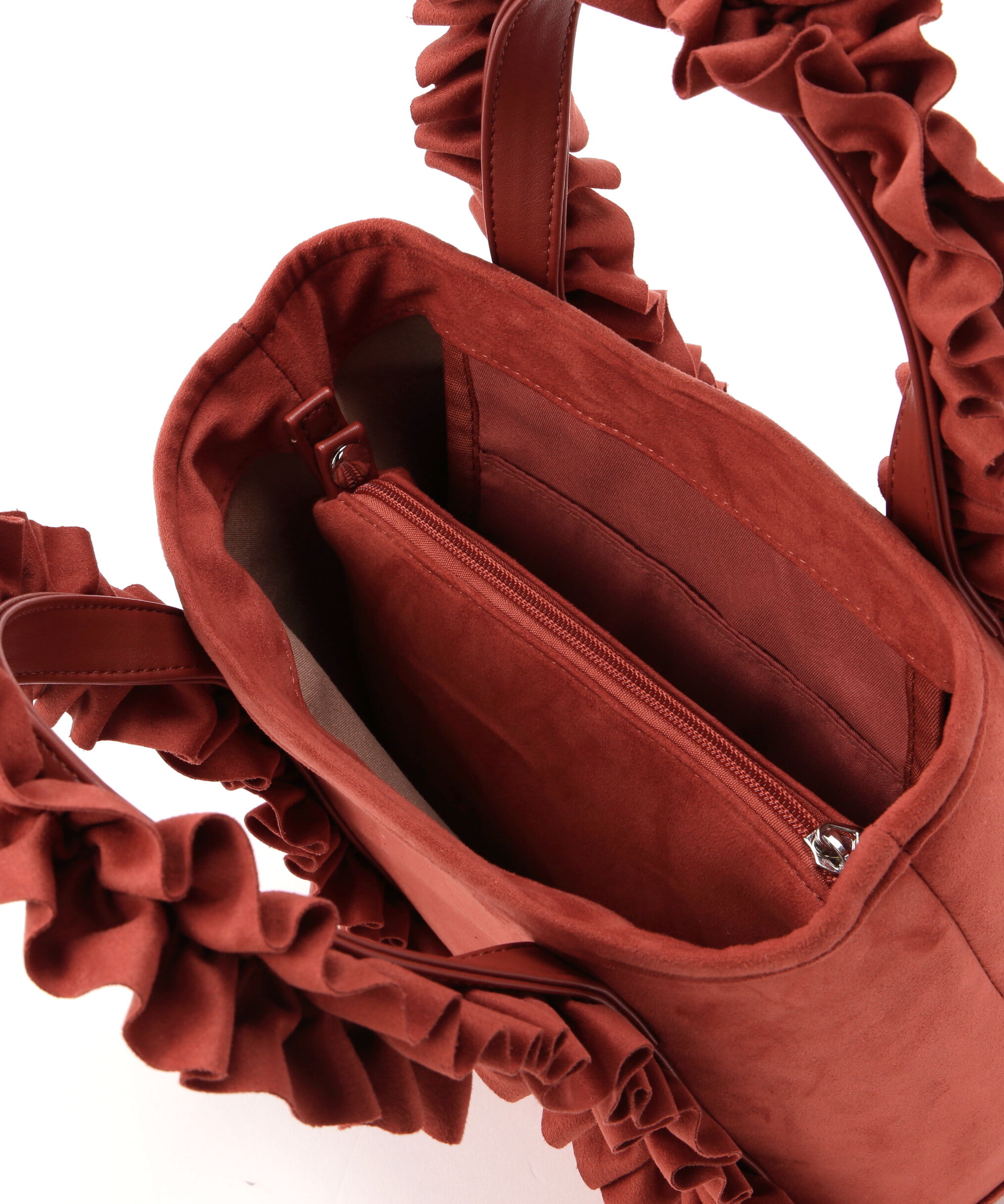  「スエードタッチフリフリトートバッグ」|トートバッグ|