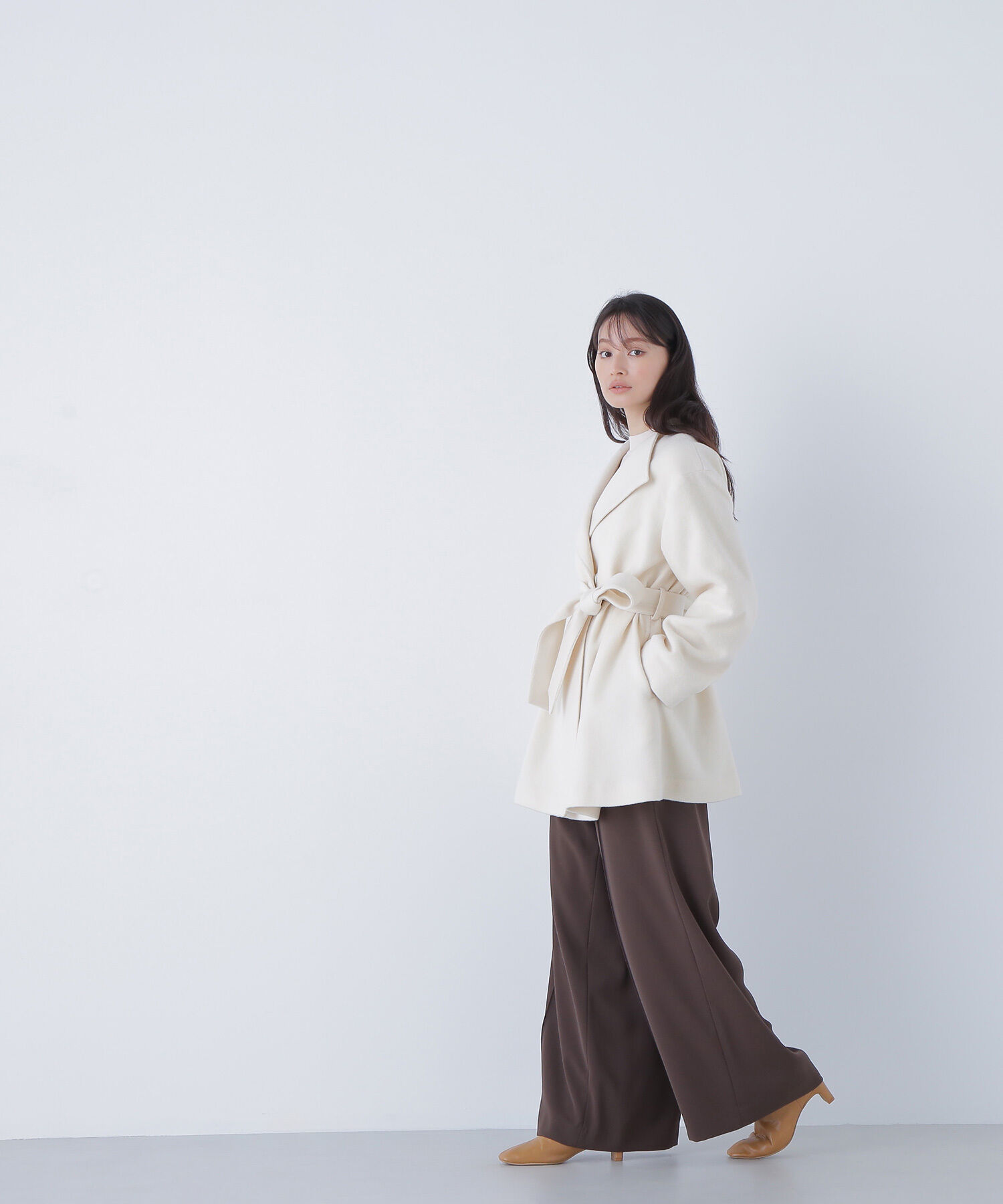  「ベルテッドミディコート」|ブルゾン・スタジャン|