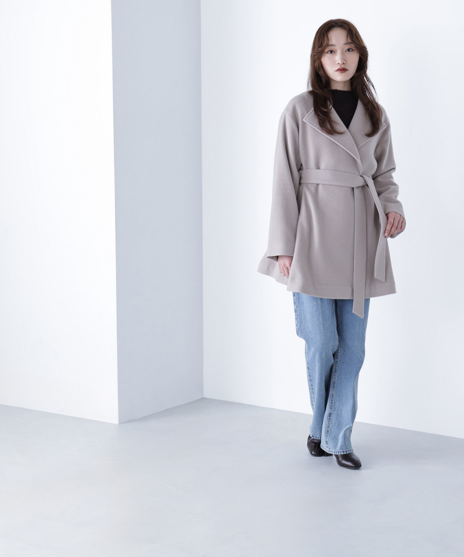  「ベルテッドミディコート」|ブルゾン・スタジャン|