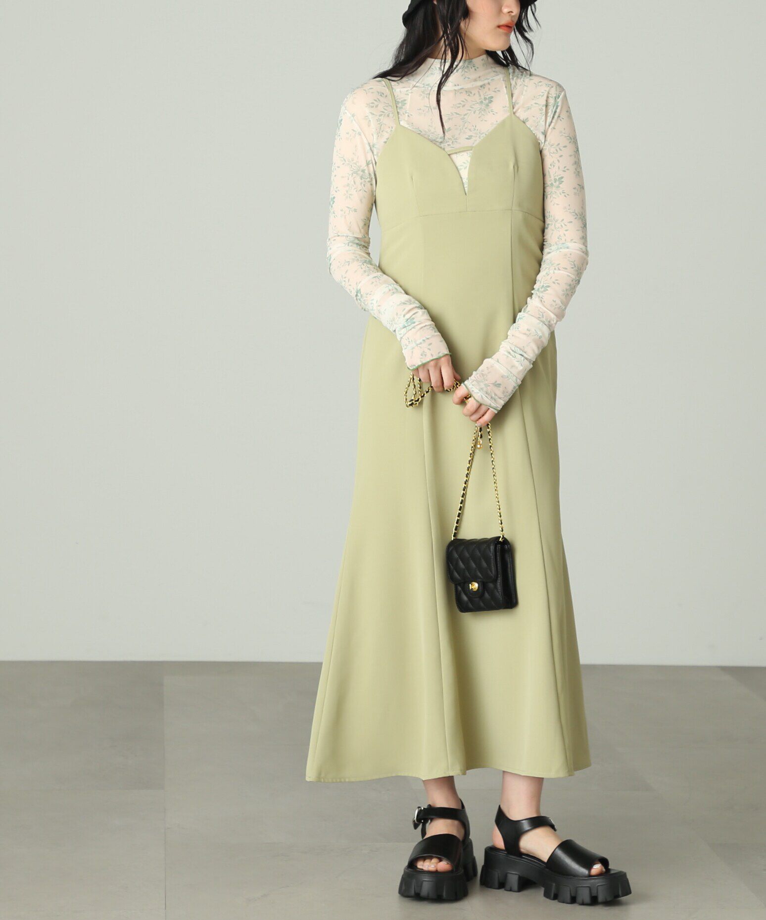  「柄シアーハイネックカットソー」|Tシャツ・カットソー|