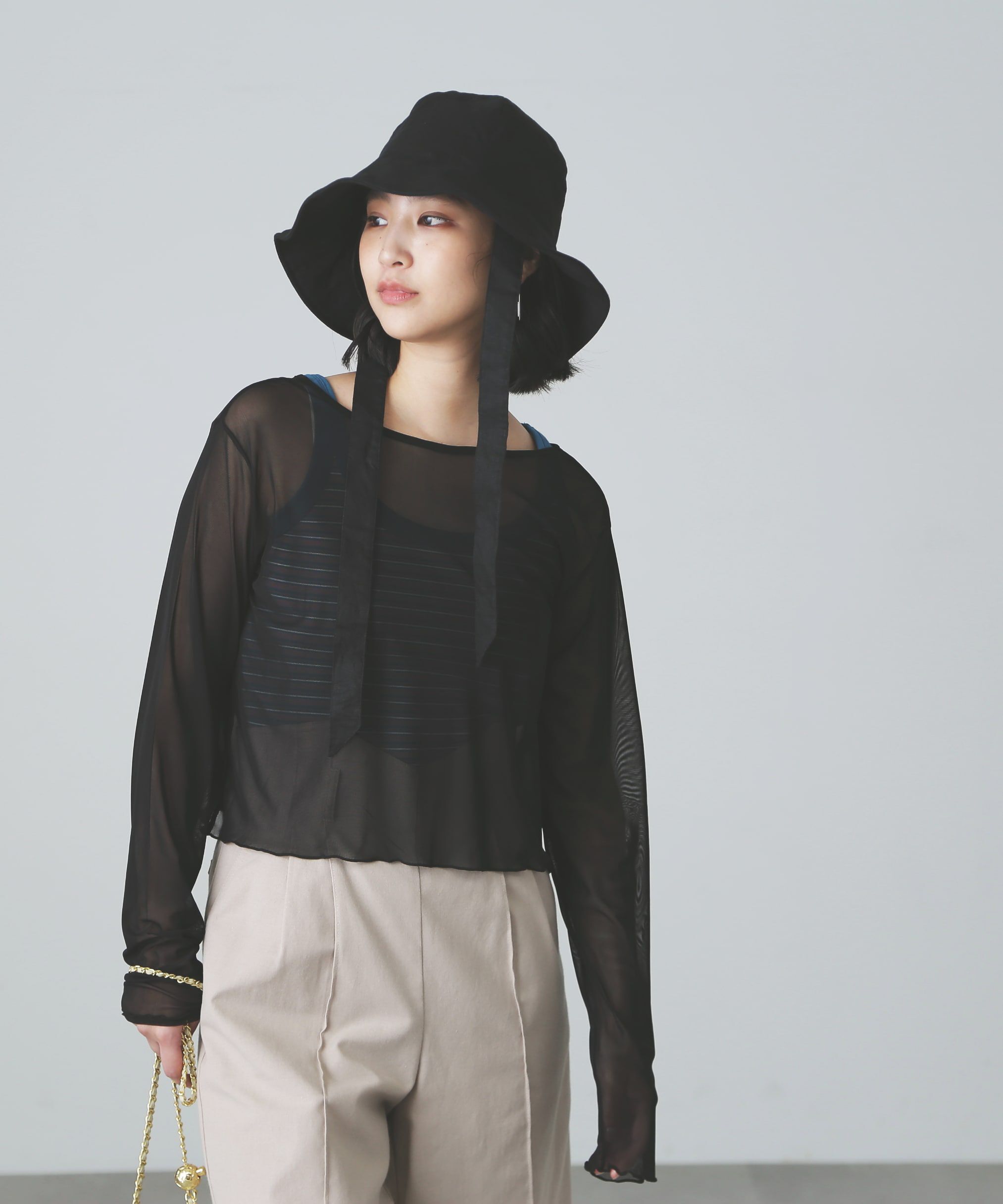  「前後2WAYチュールシアーカーディガン」|Tシャツ・カットソー|