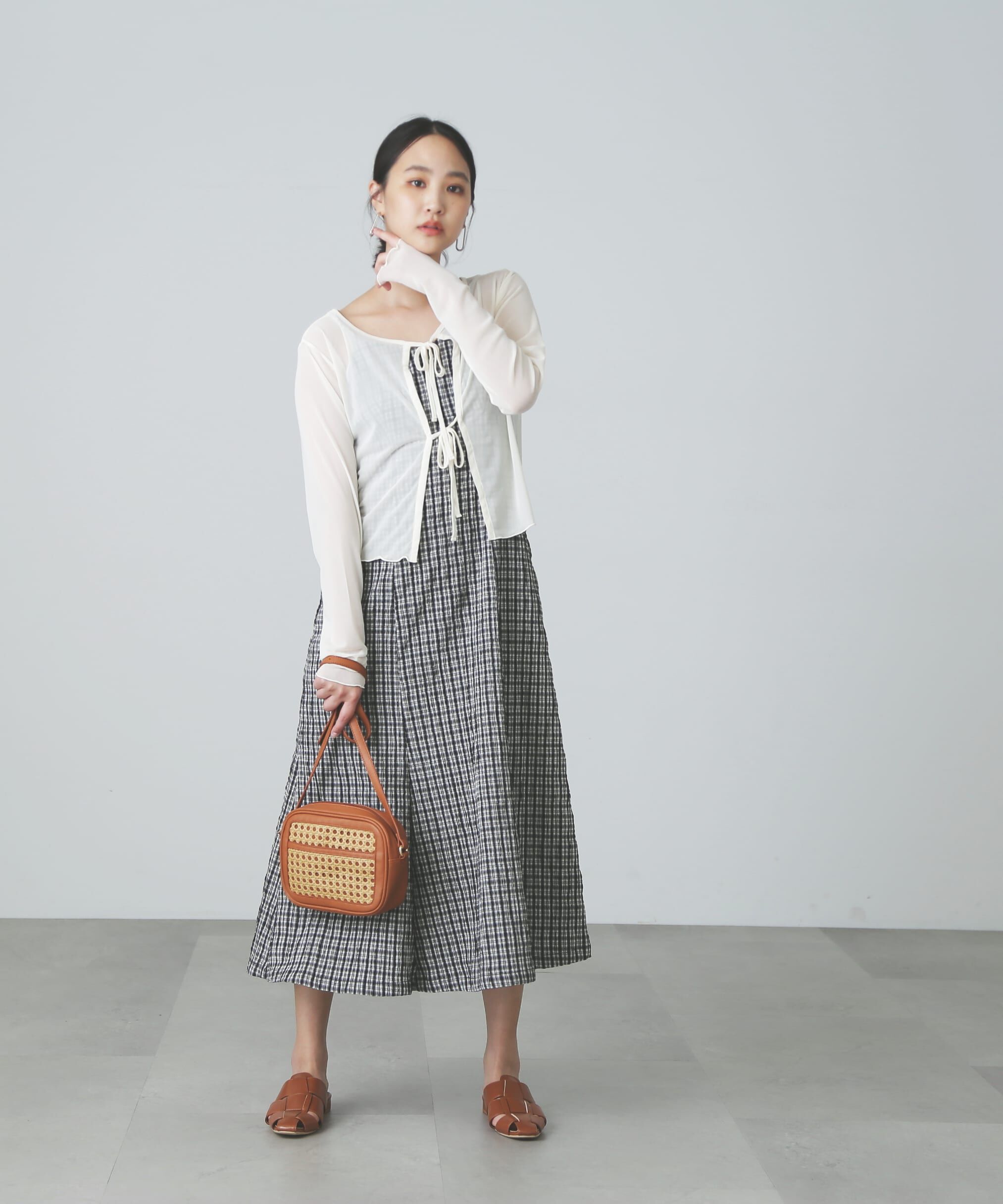  「前後2WAYチュールシアーカーディガン」|Tシャツ・カットソー|