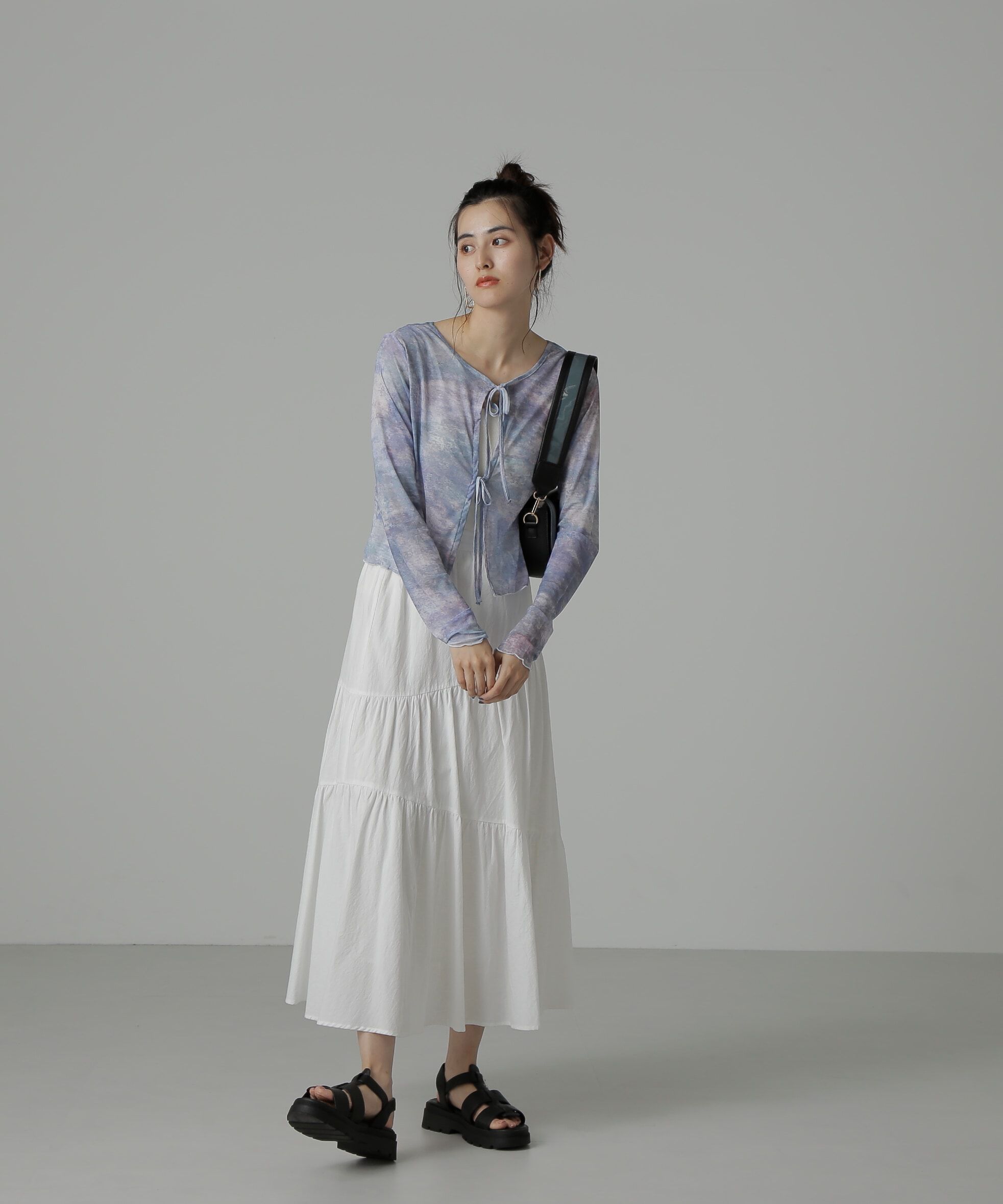  「前後2WAYチュールシアーカーディガン」|Tシャツ・カットソー|