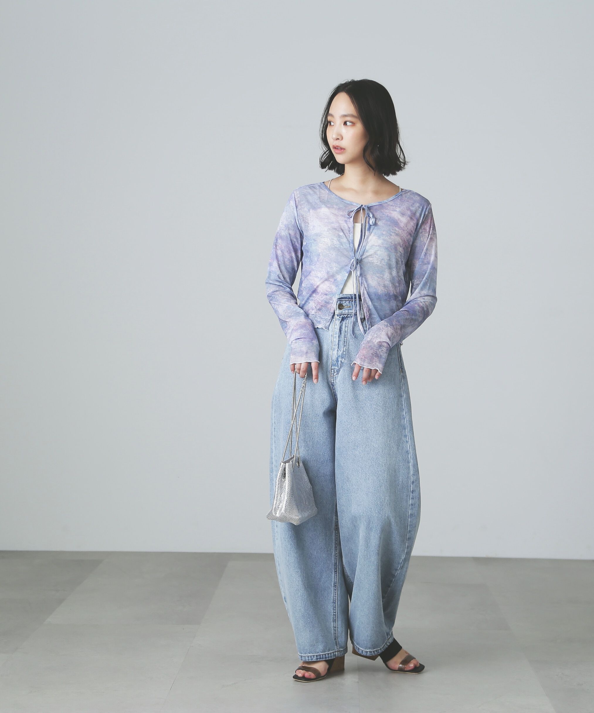  「前後2WAYチュールシアーカーディガン」|Tシャツ・カットソー|