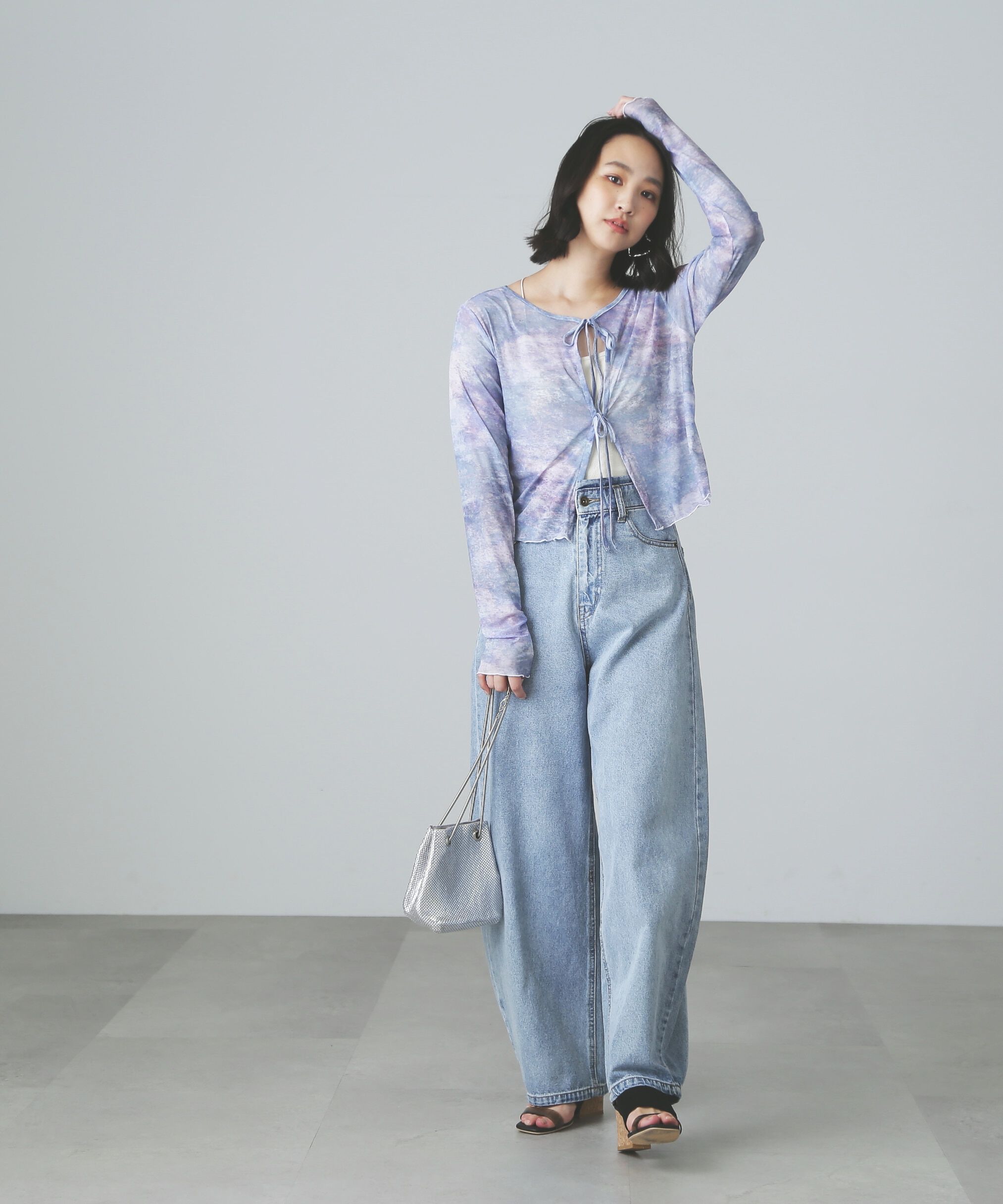  「前後2WAYチュールシアーカーディガン」|Tシャツ・カットソー|