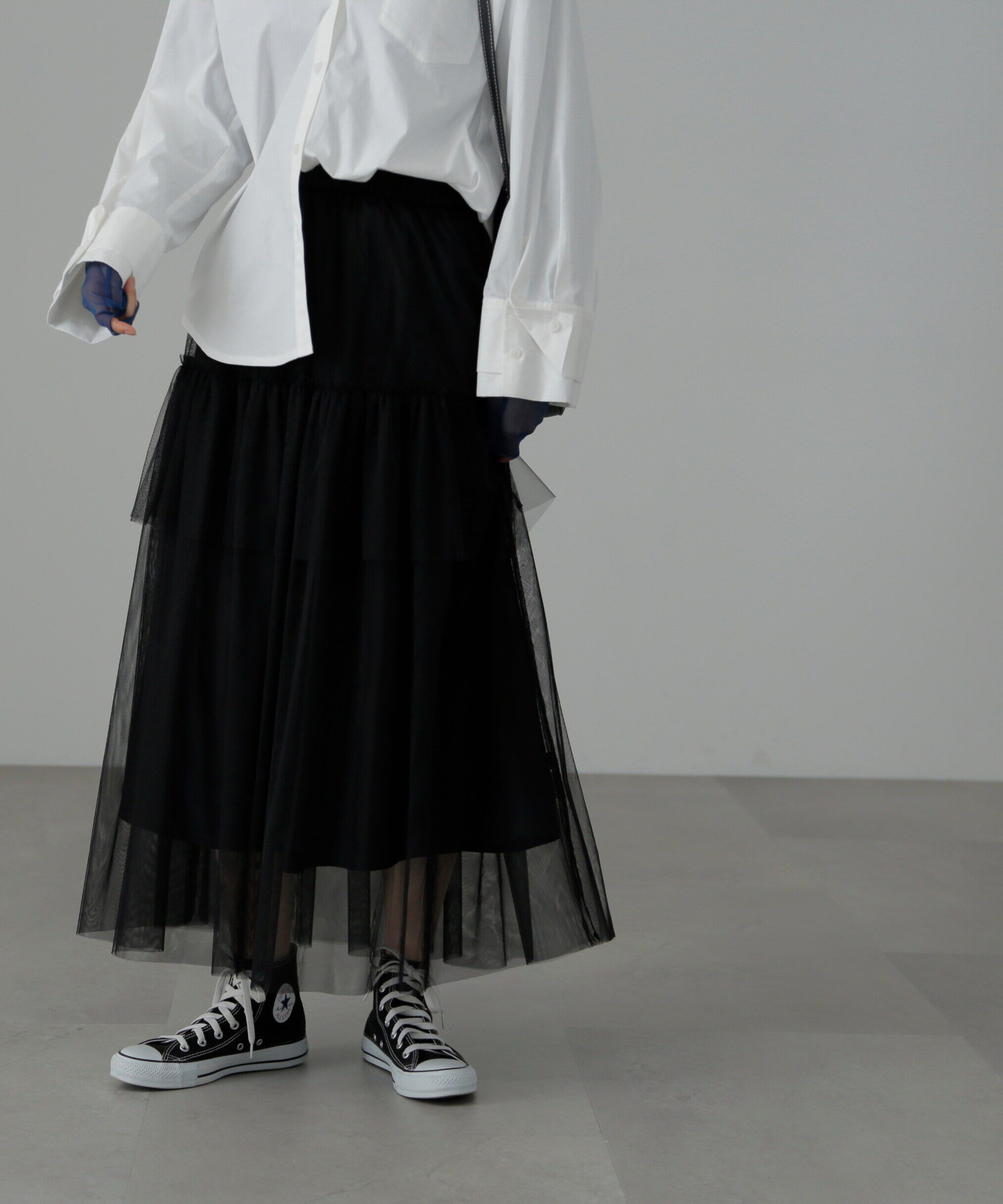  「チュールティアードマキシスカート」|スカート|