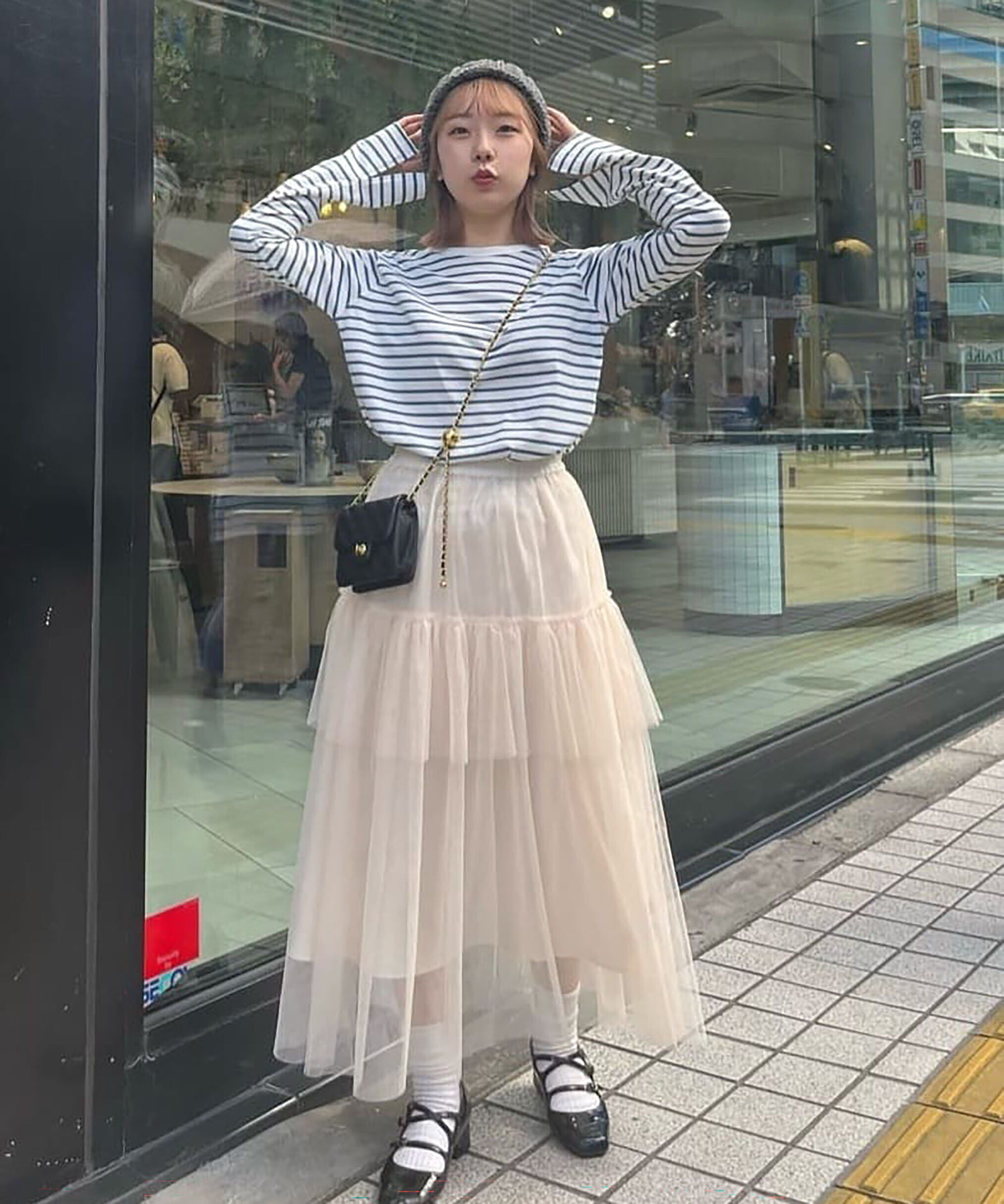  「チュールティアードマキシスカート」|スカート|