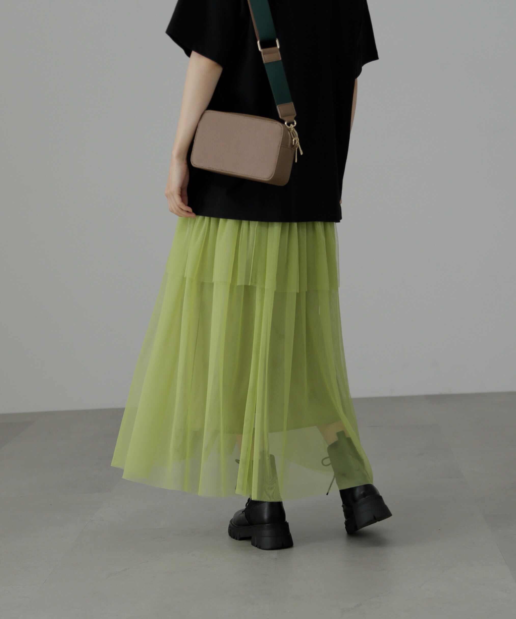  「チュールティアードマキシスカート」|スカート|