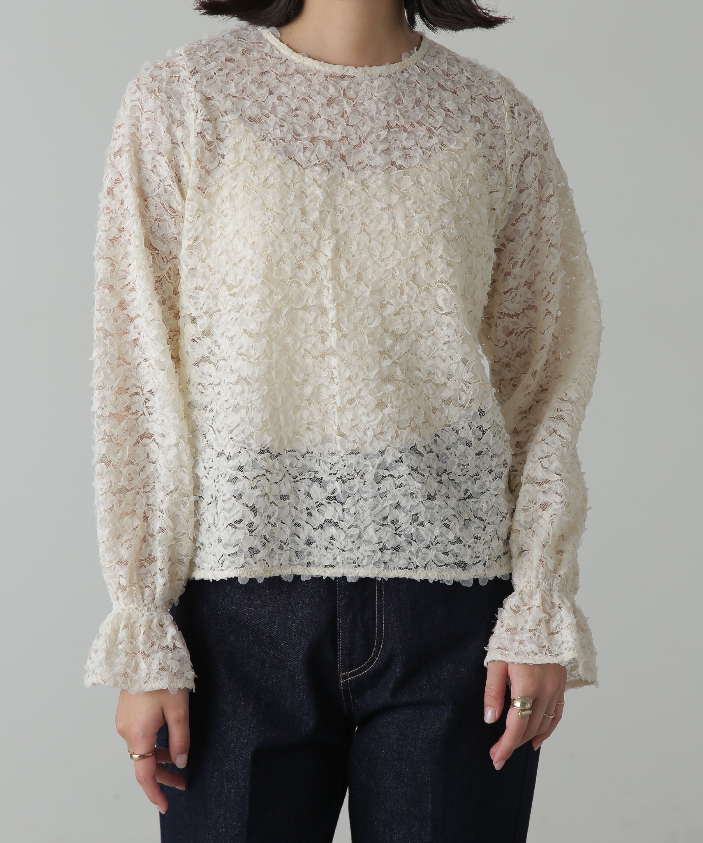  「レースフリルブラウス」|シャツ・ブラウス|