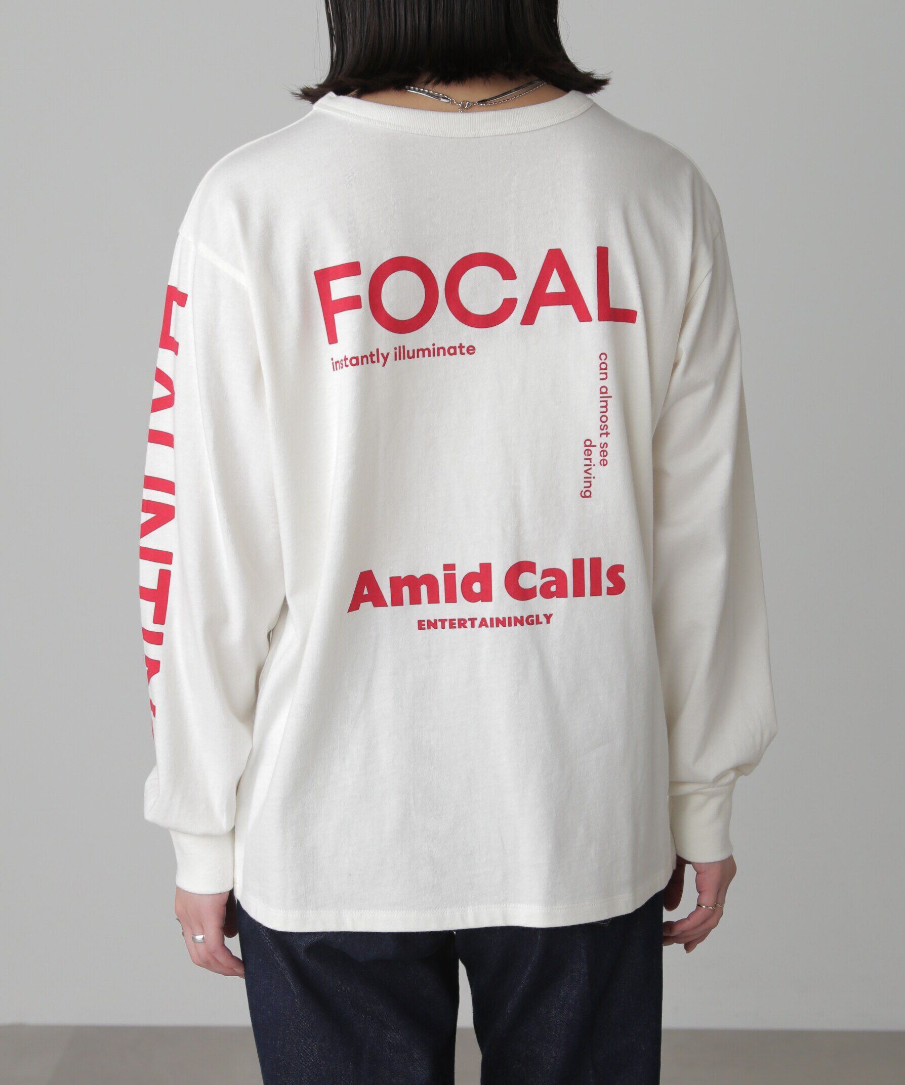  「袖ロゴプリントロングＴシャツ」|Tシャツ・カットソー|