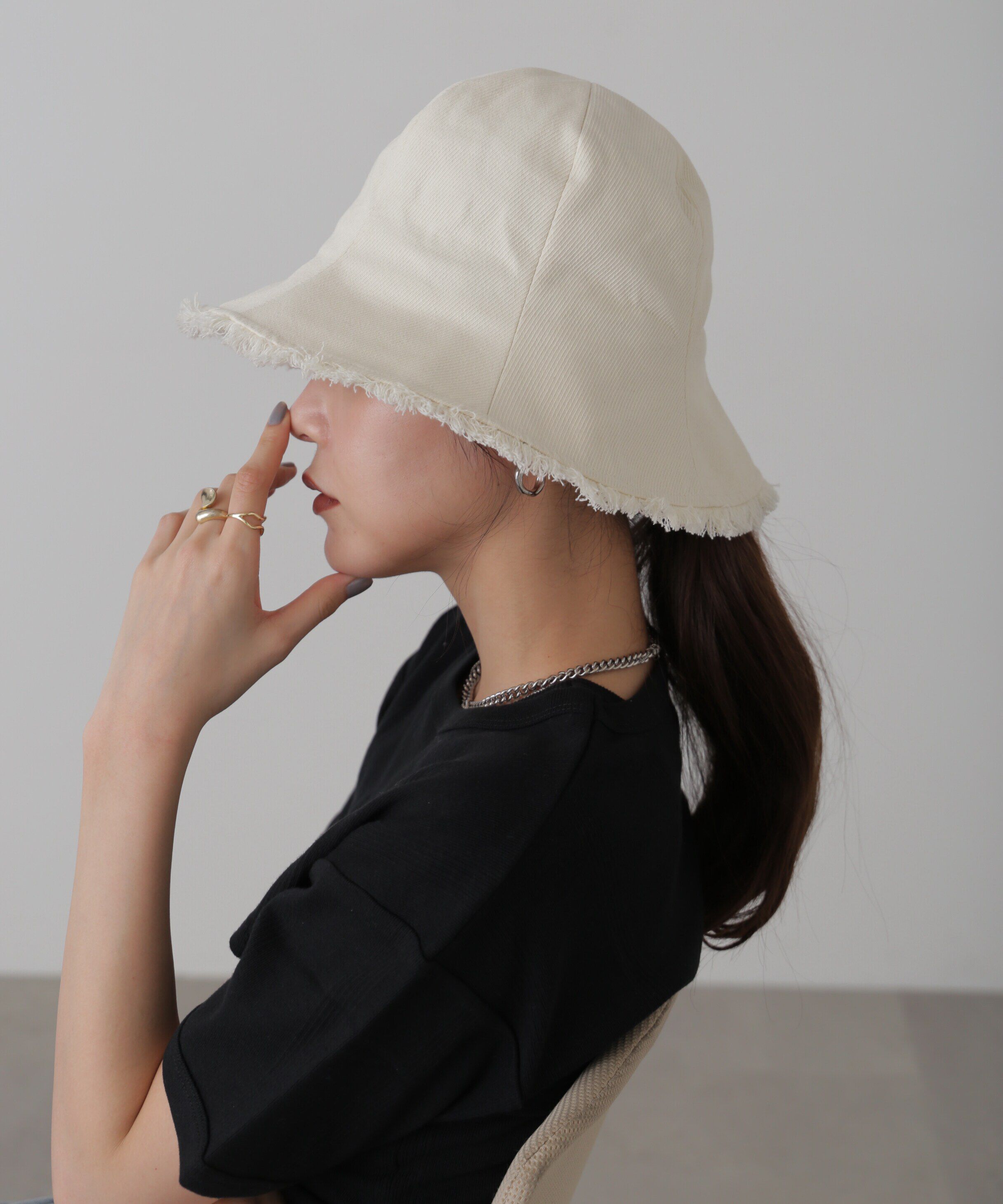  「フリンジサージチューリップハット」|ソックス|ホワイト