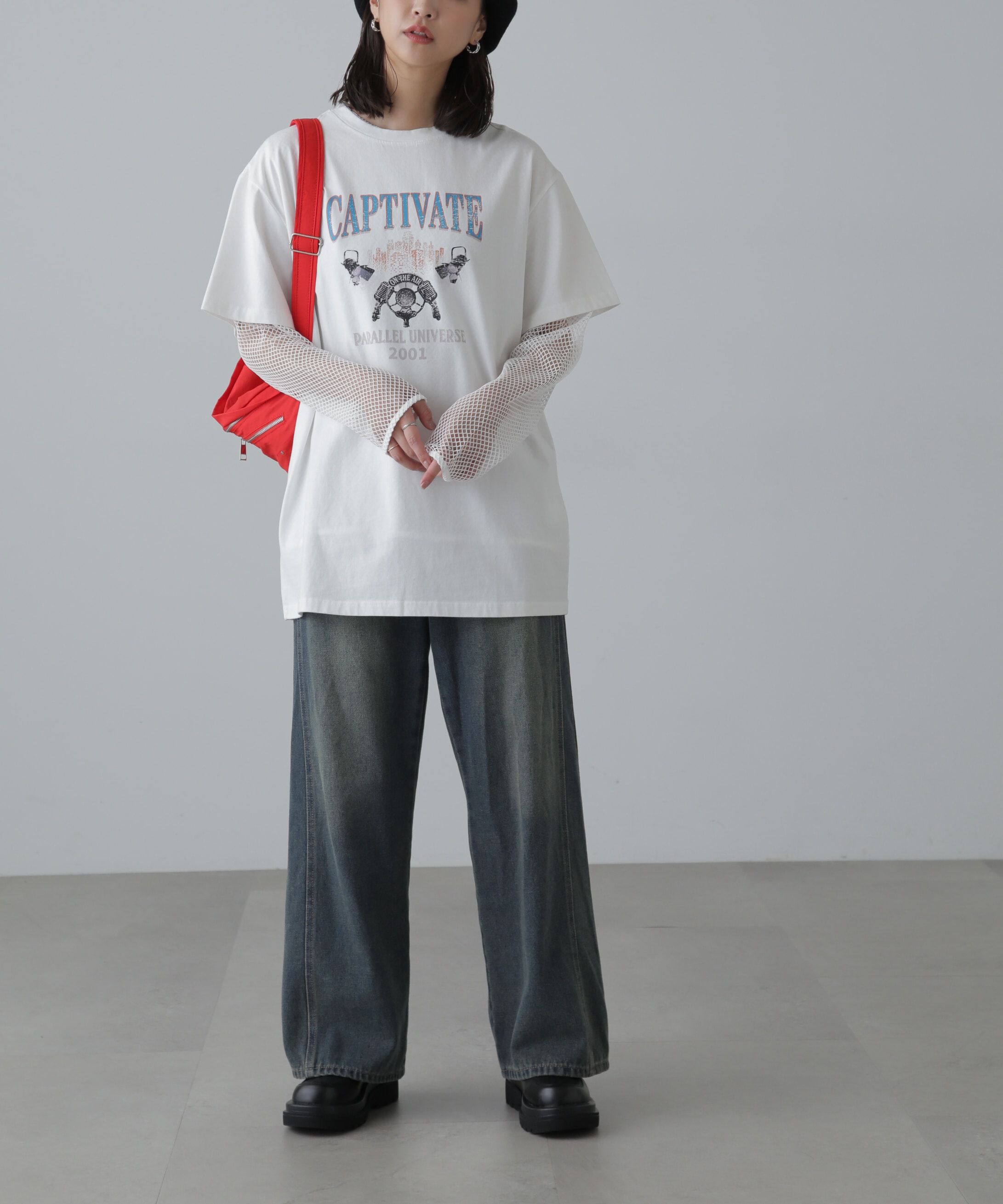  「メッシュロングTシャツ」|Tシャツ・カットソー|