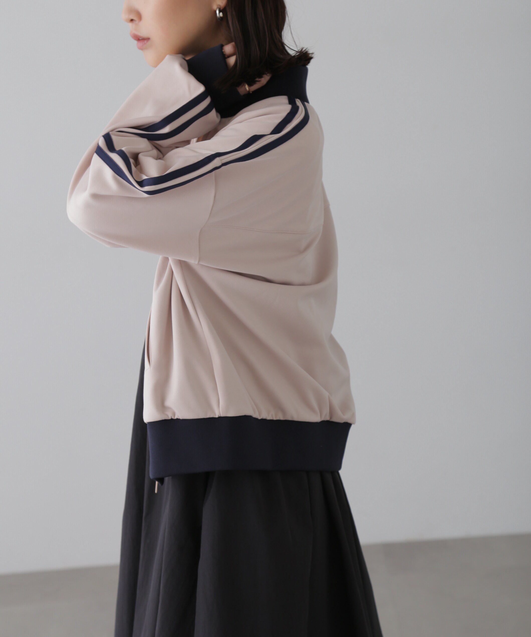  「配色ライントラックジャケット」|ブルゾン・スタジャン|