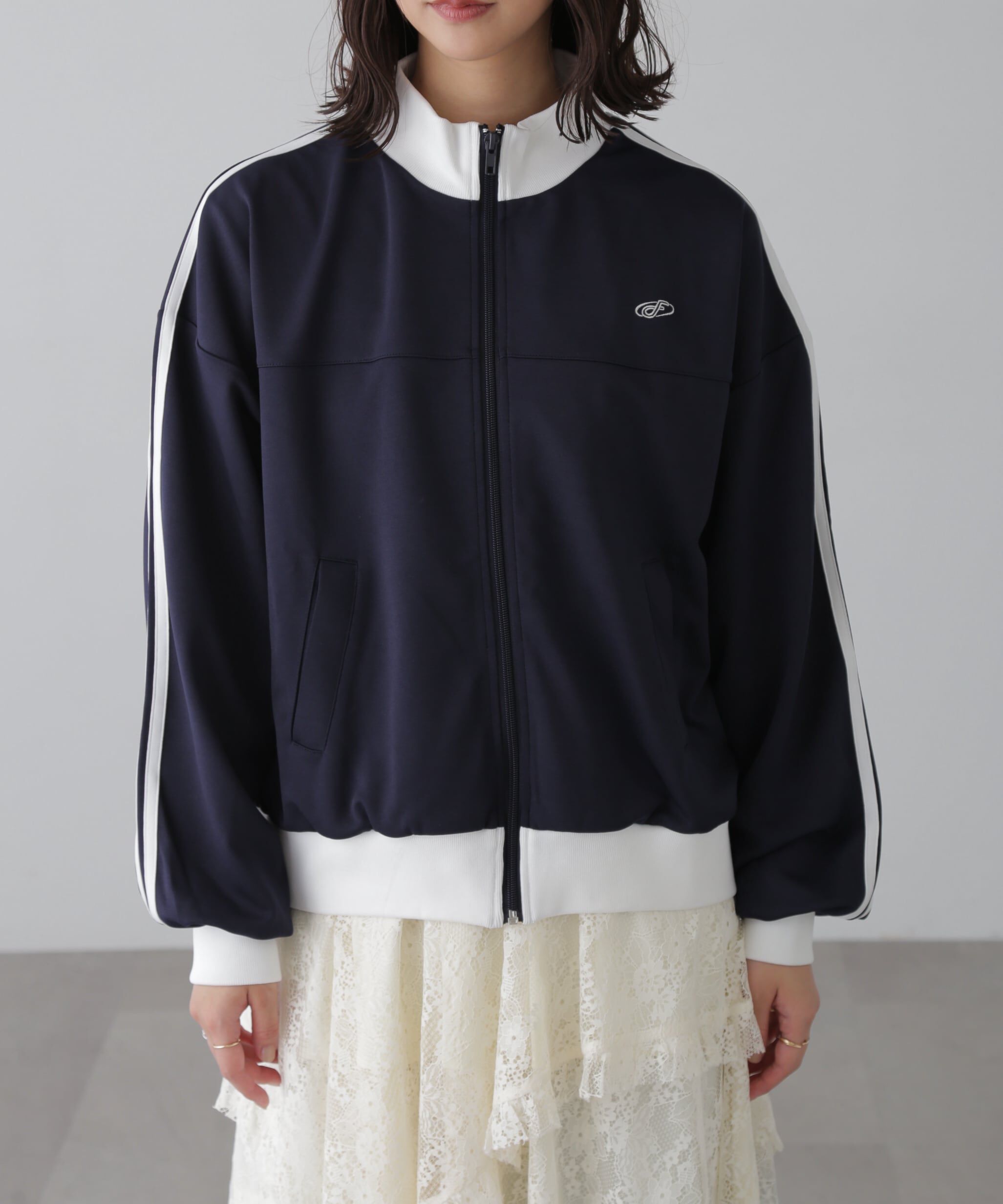  「配色ライントラックジャケット」|ブルゾン・スタジャン|