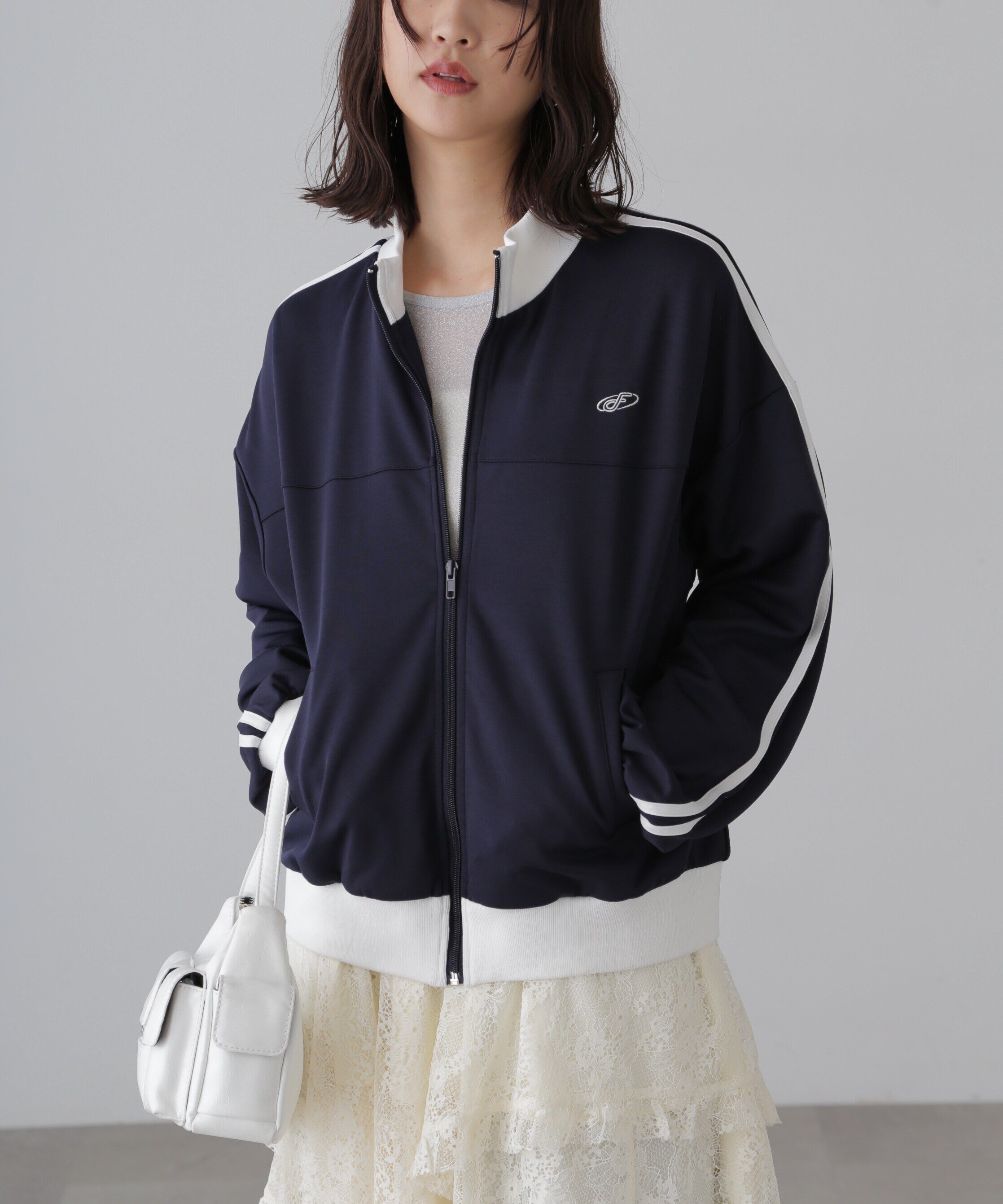  「配色ライントラックジャケット」|ブルゾン・スタジャン|