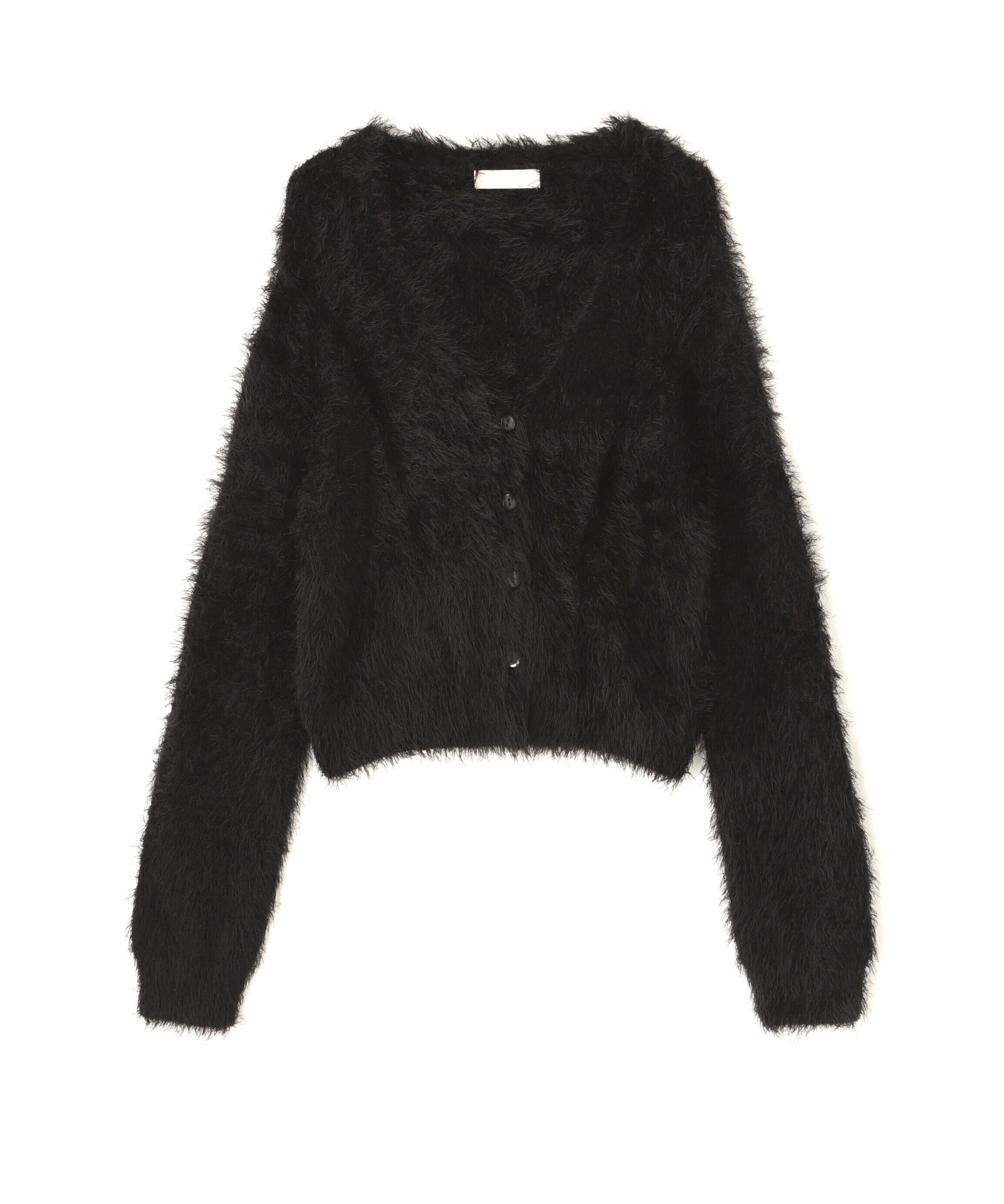  「Vネックフェザーショート丈カーディガン」|ニット・セーター|