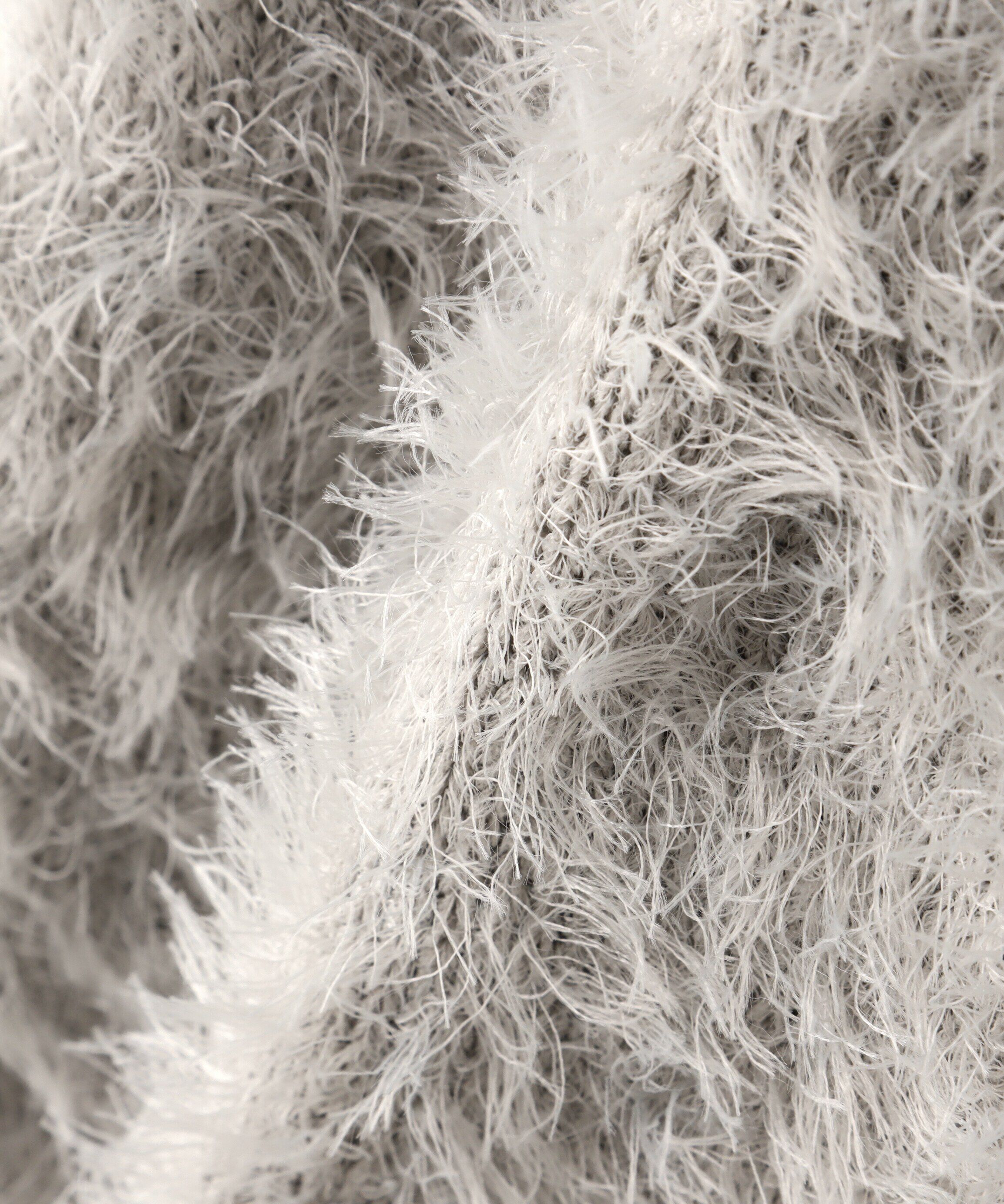  「Vネックフェザーショート丈カーディガン」|ニット・セーター|