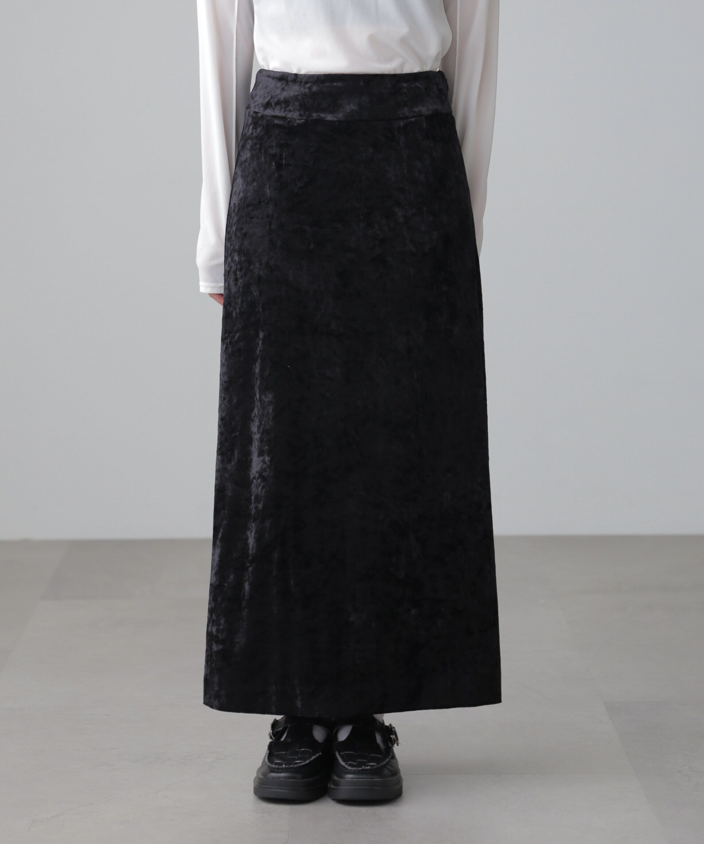  「クラッシュベロアナロースカート」|スカート|