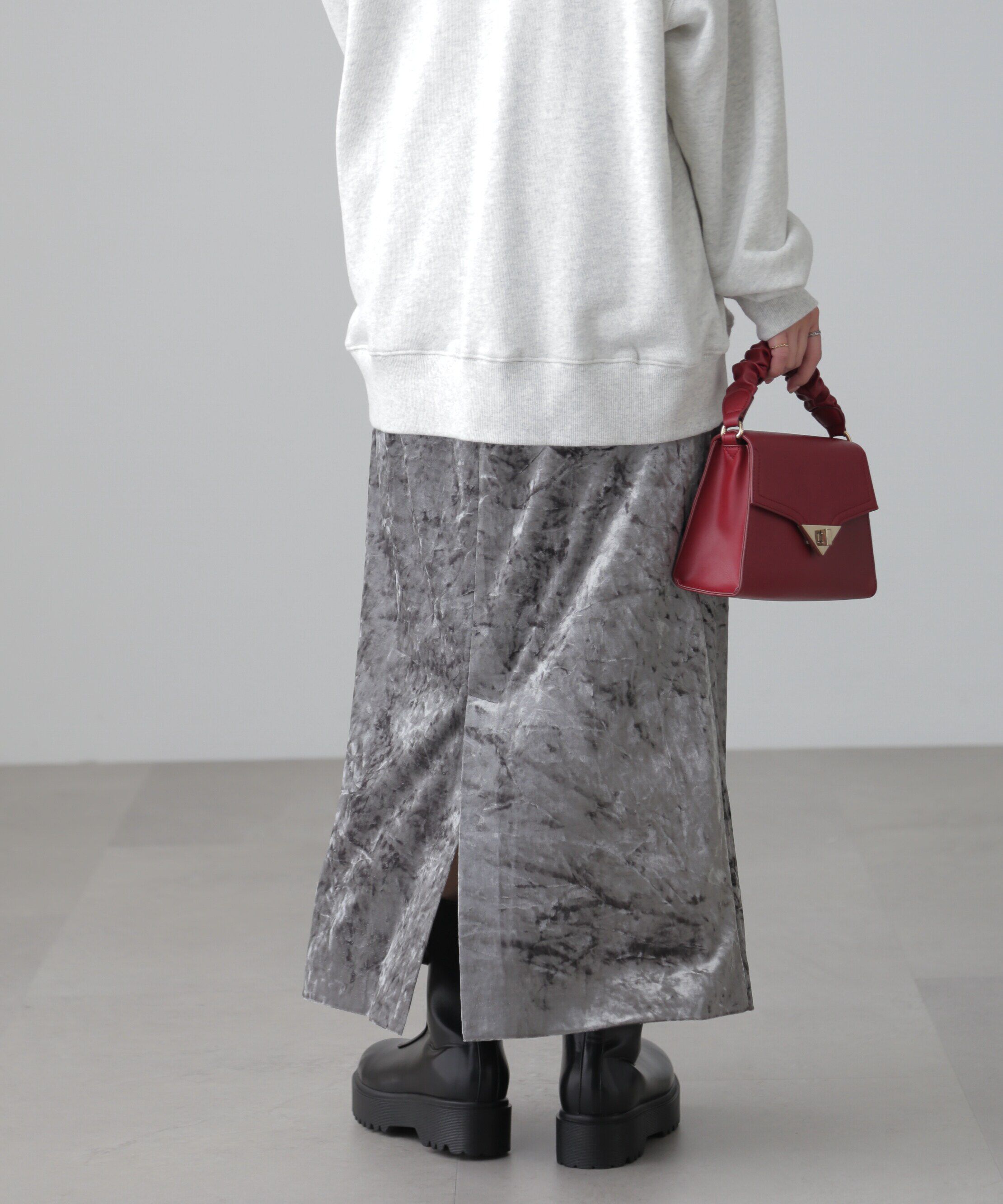  「クラッシュベロアナロースカート」|スカート|