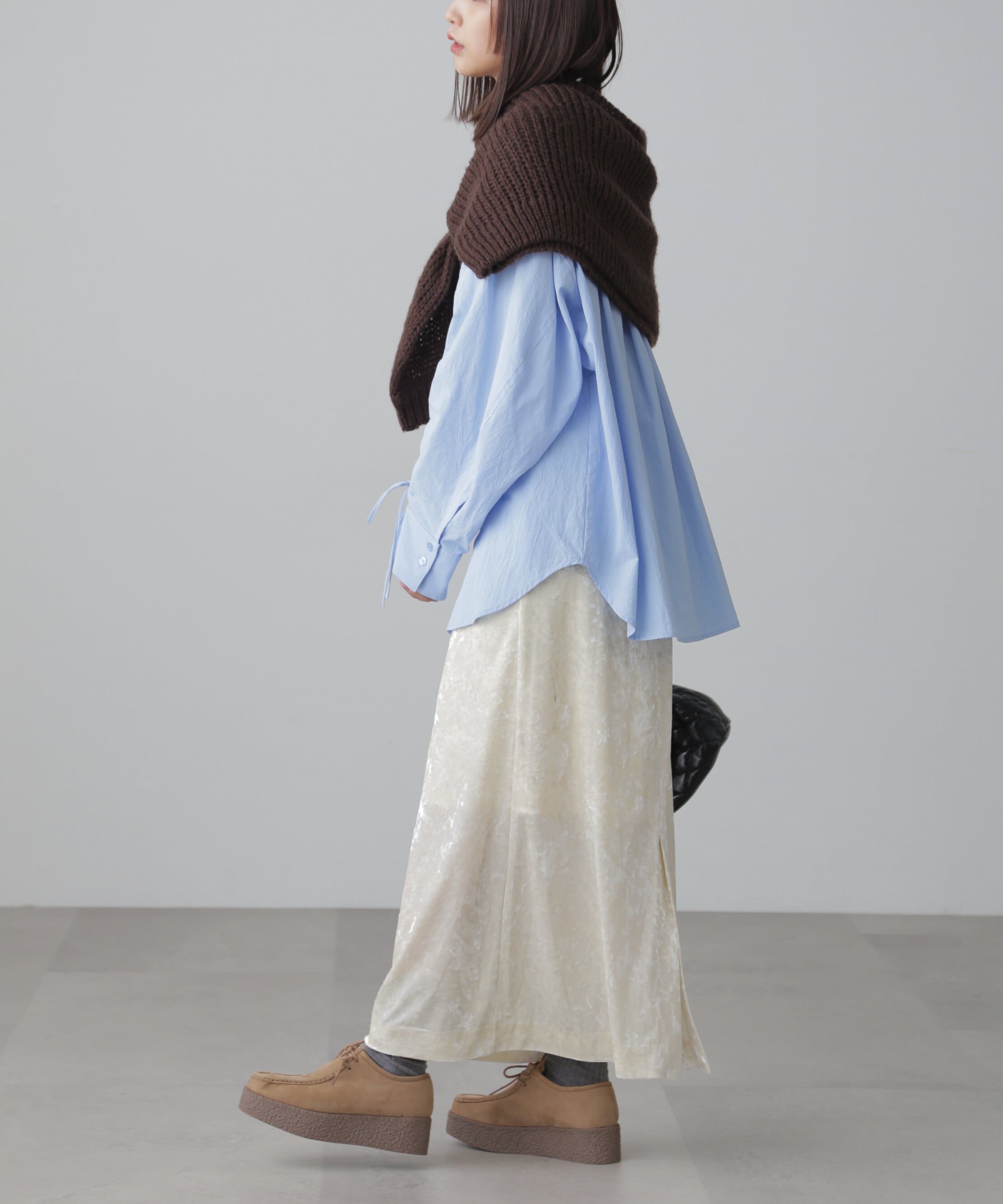  「クラッシュベロアナロースカート」|スカート|