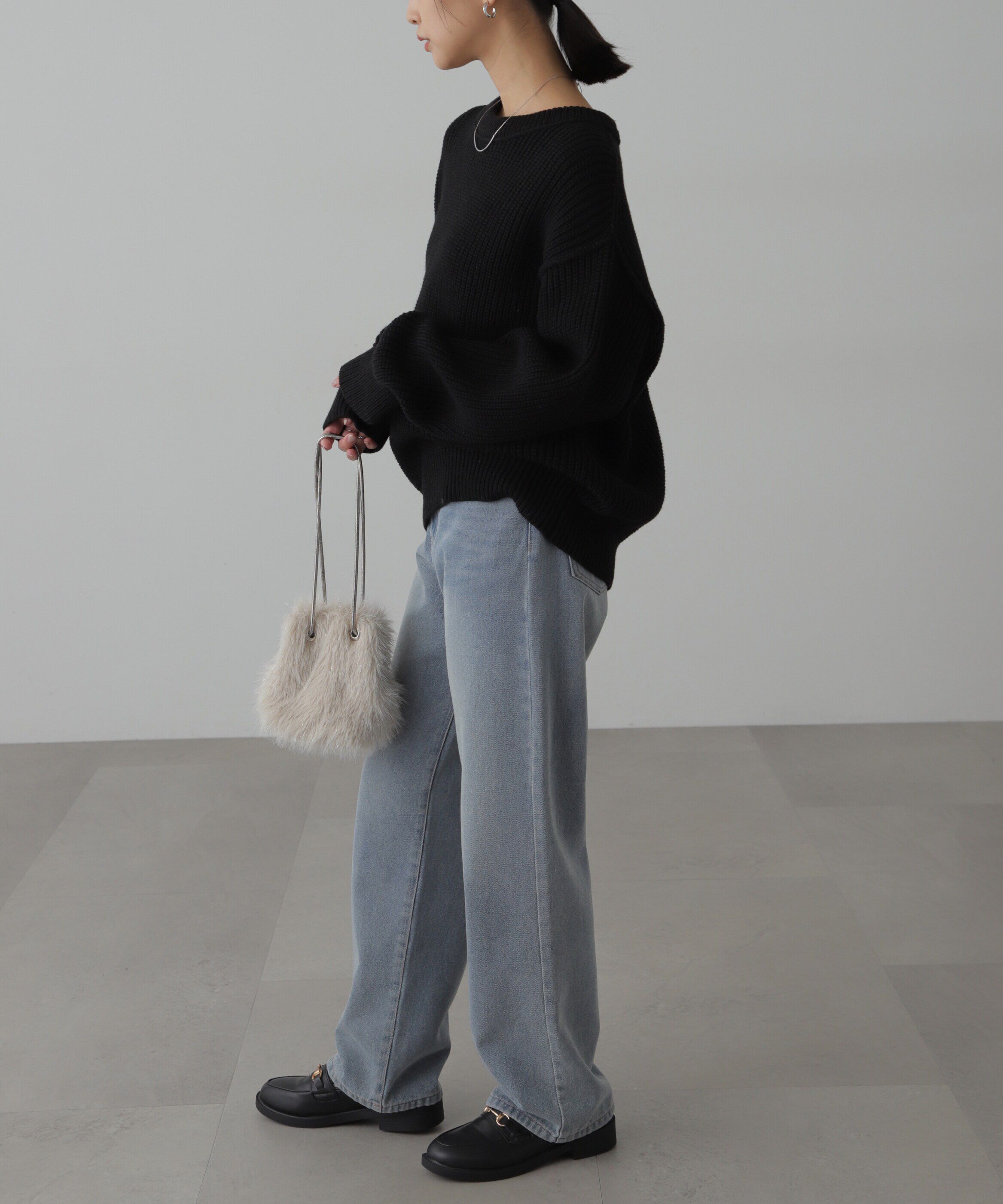  「畦チュニック丈ニット」|ニット・セーター|