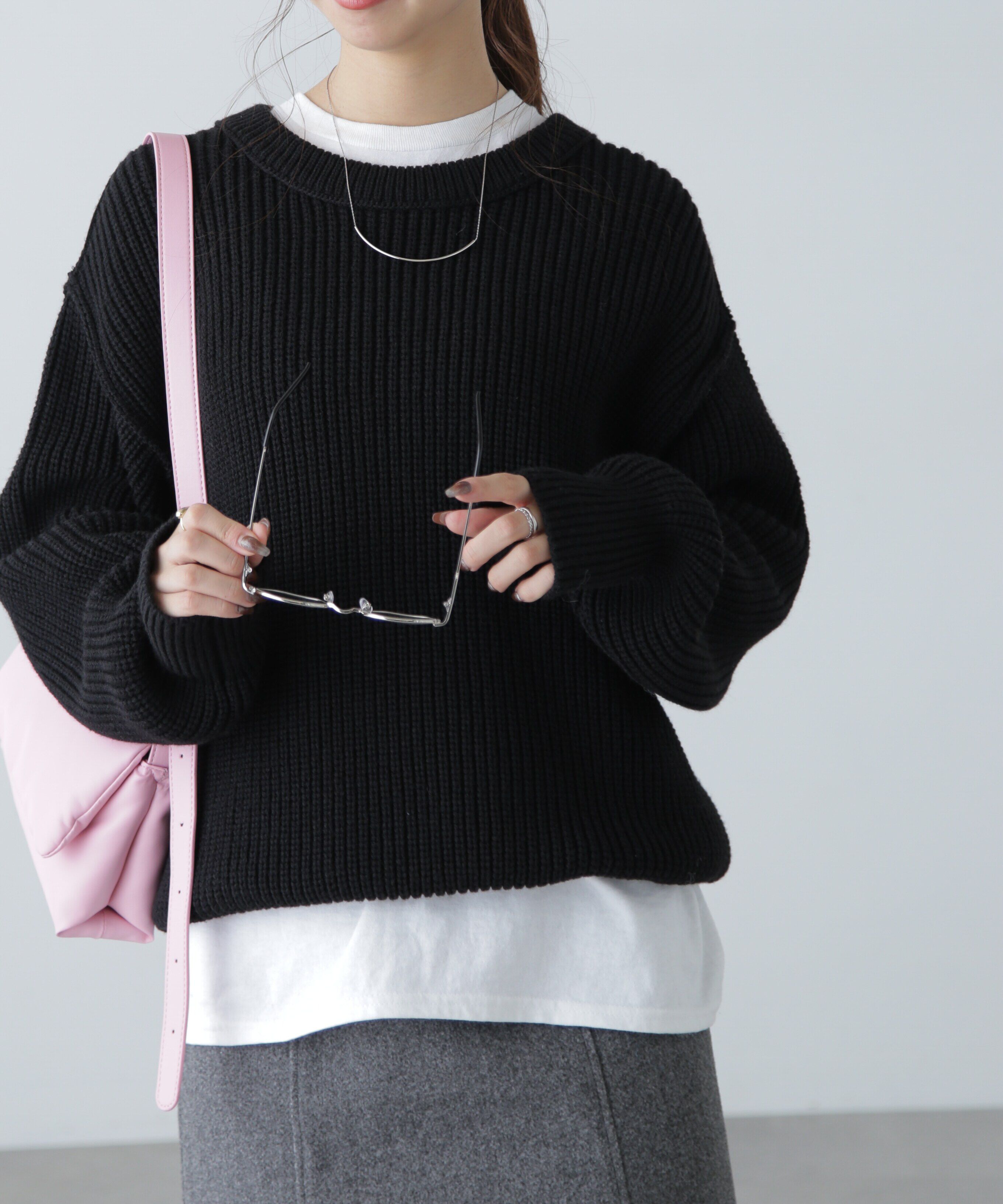  「畦チュニック丈ニット」|ニット・セーター|