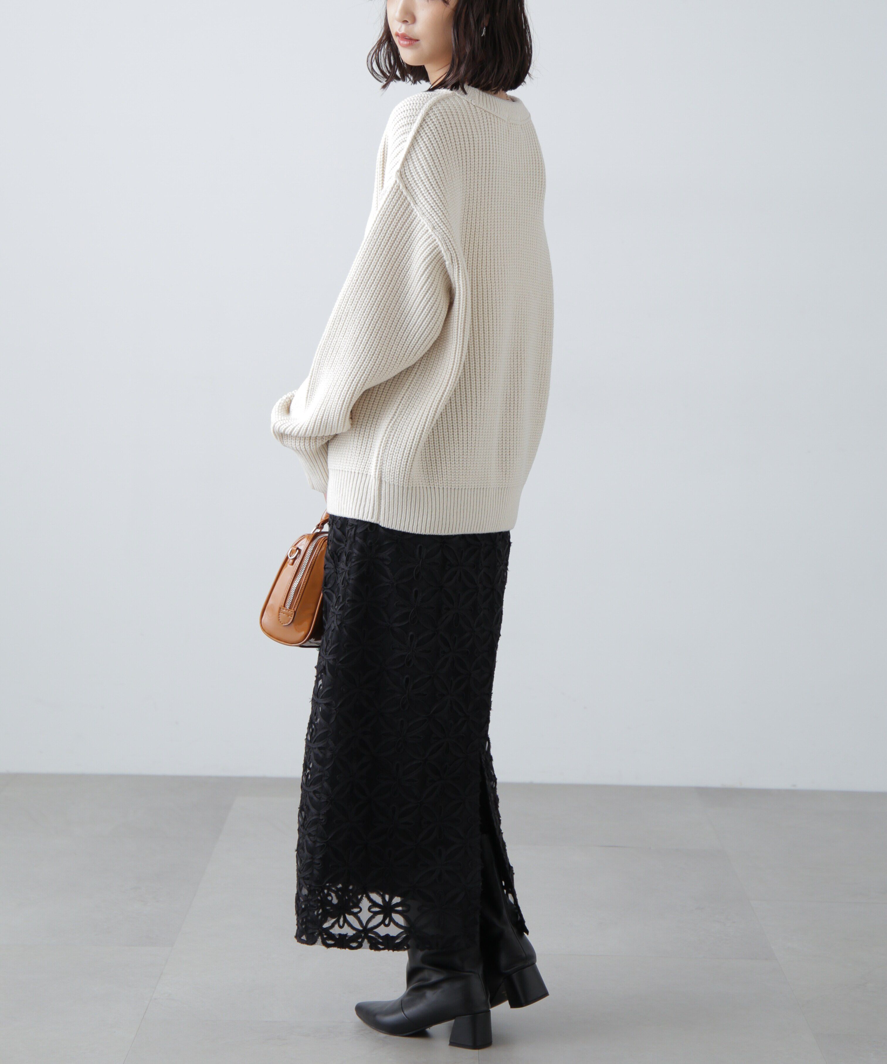  「畦チュニック丈ニット」|ニット・セーター|