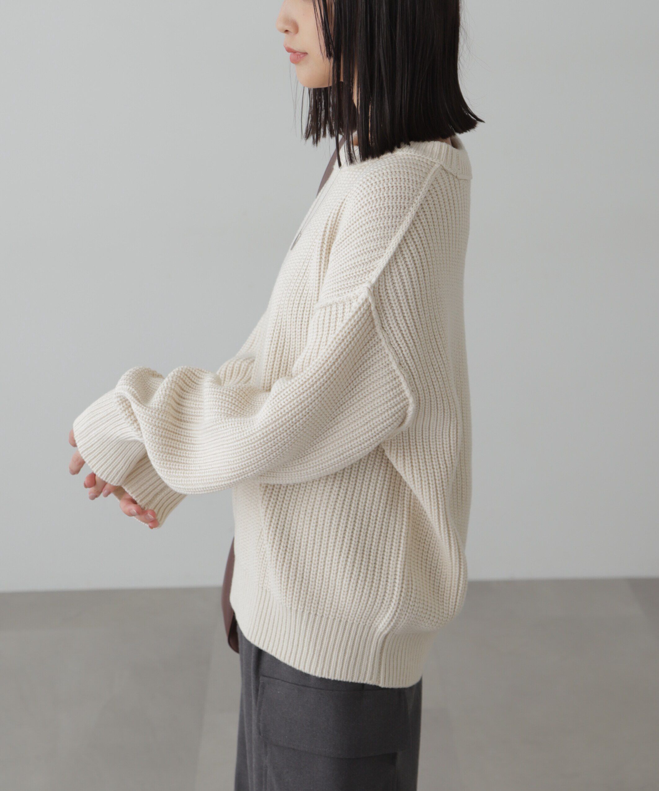  「畦チュニック丈ニット」|ニット・セーター|