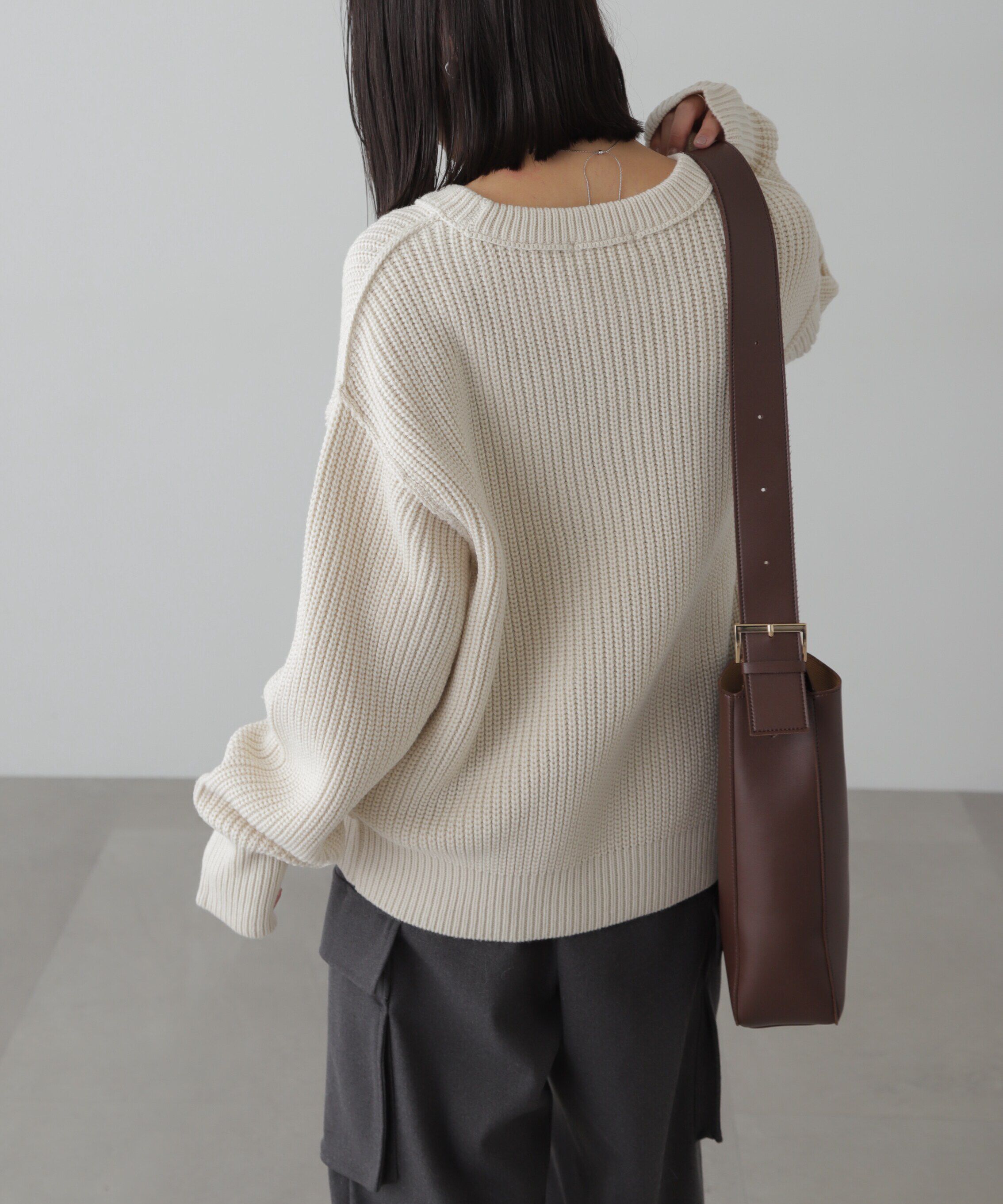  「畦チュニック丈ニット」|ニット・セーター|