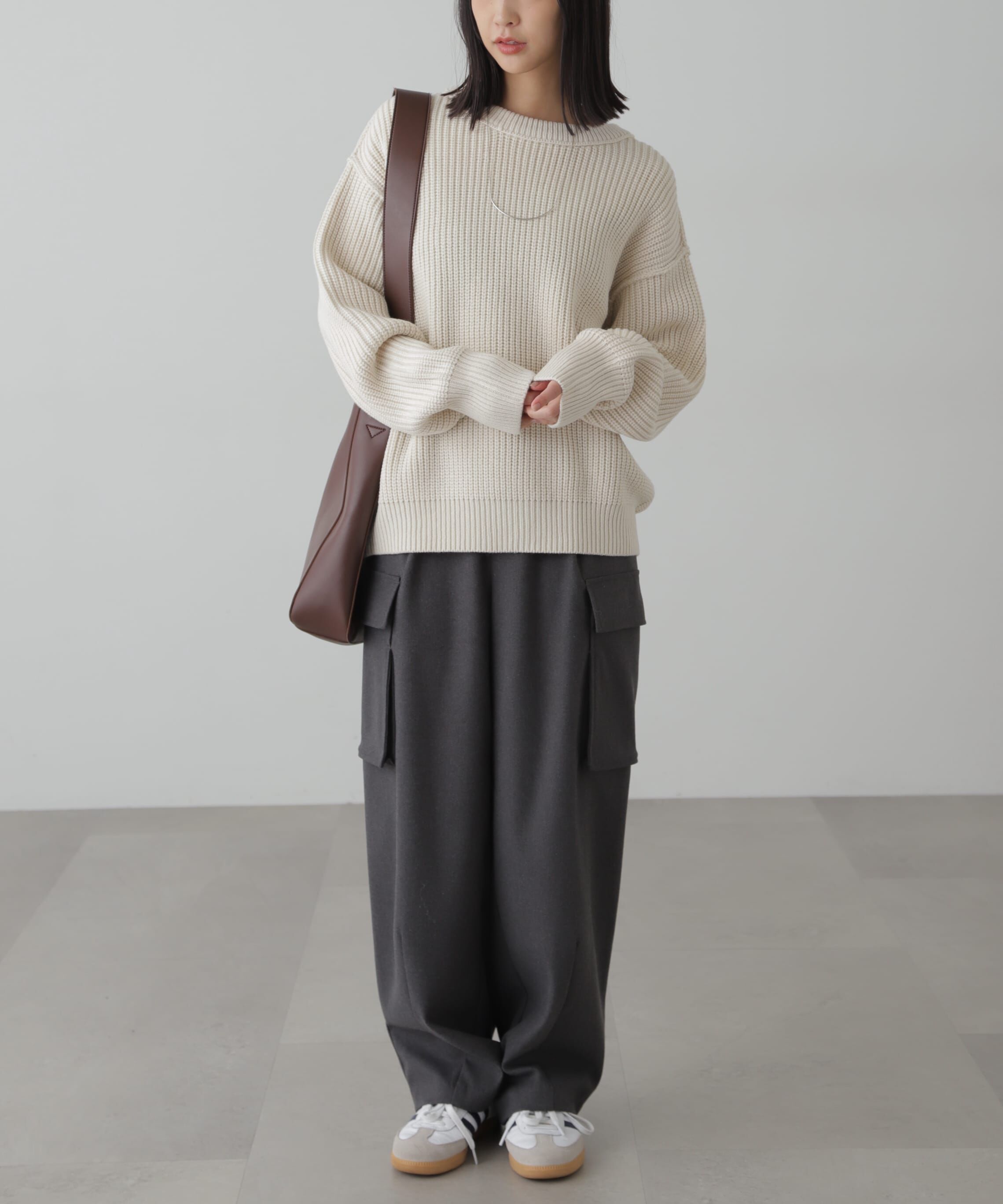  「畦チュニック丈ニット」|ニット・セーター|