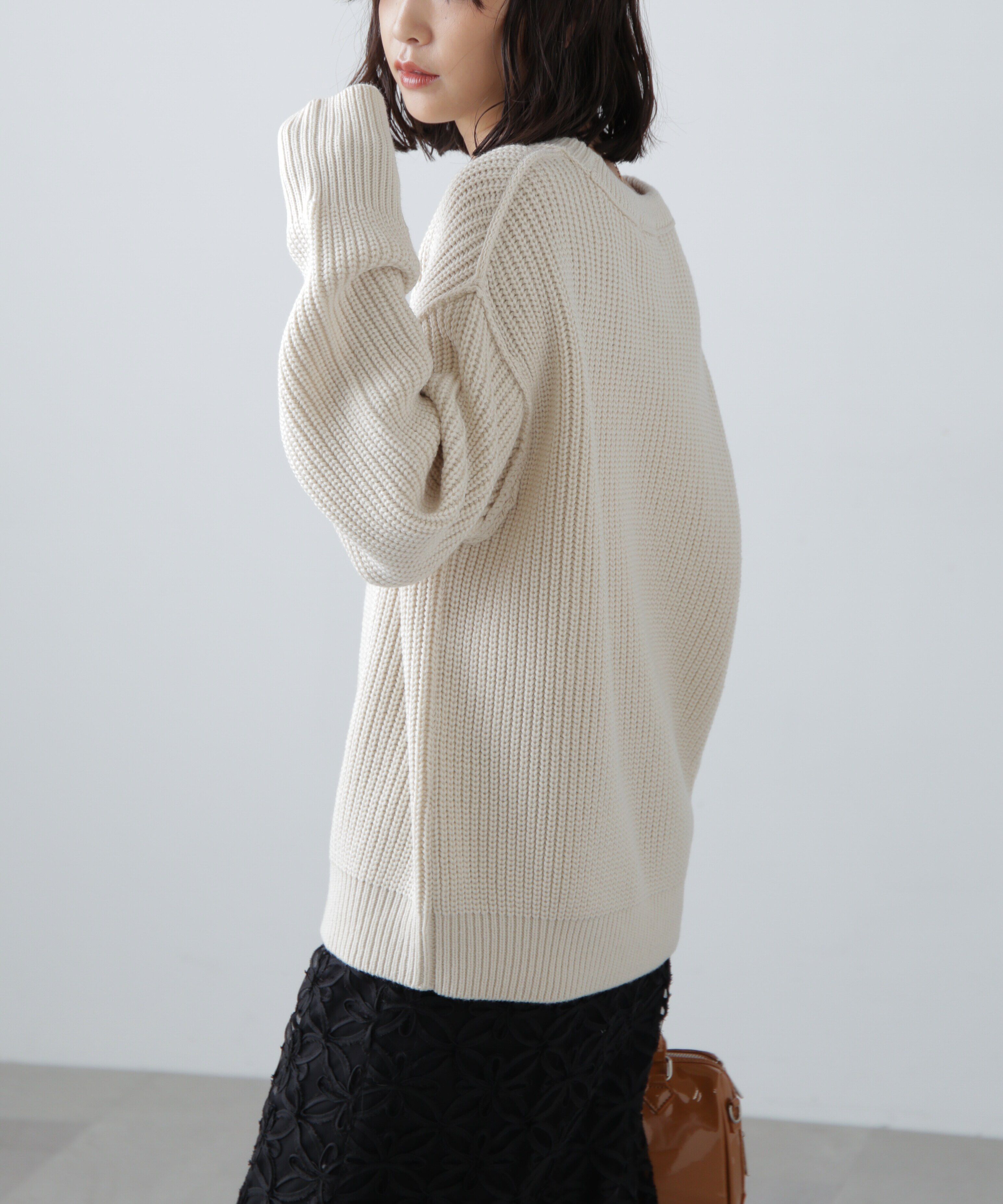  「畦チュニック丈ニット」|ニット・セーター|