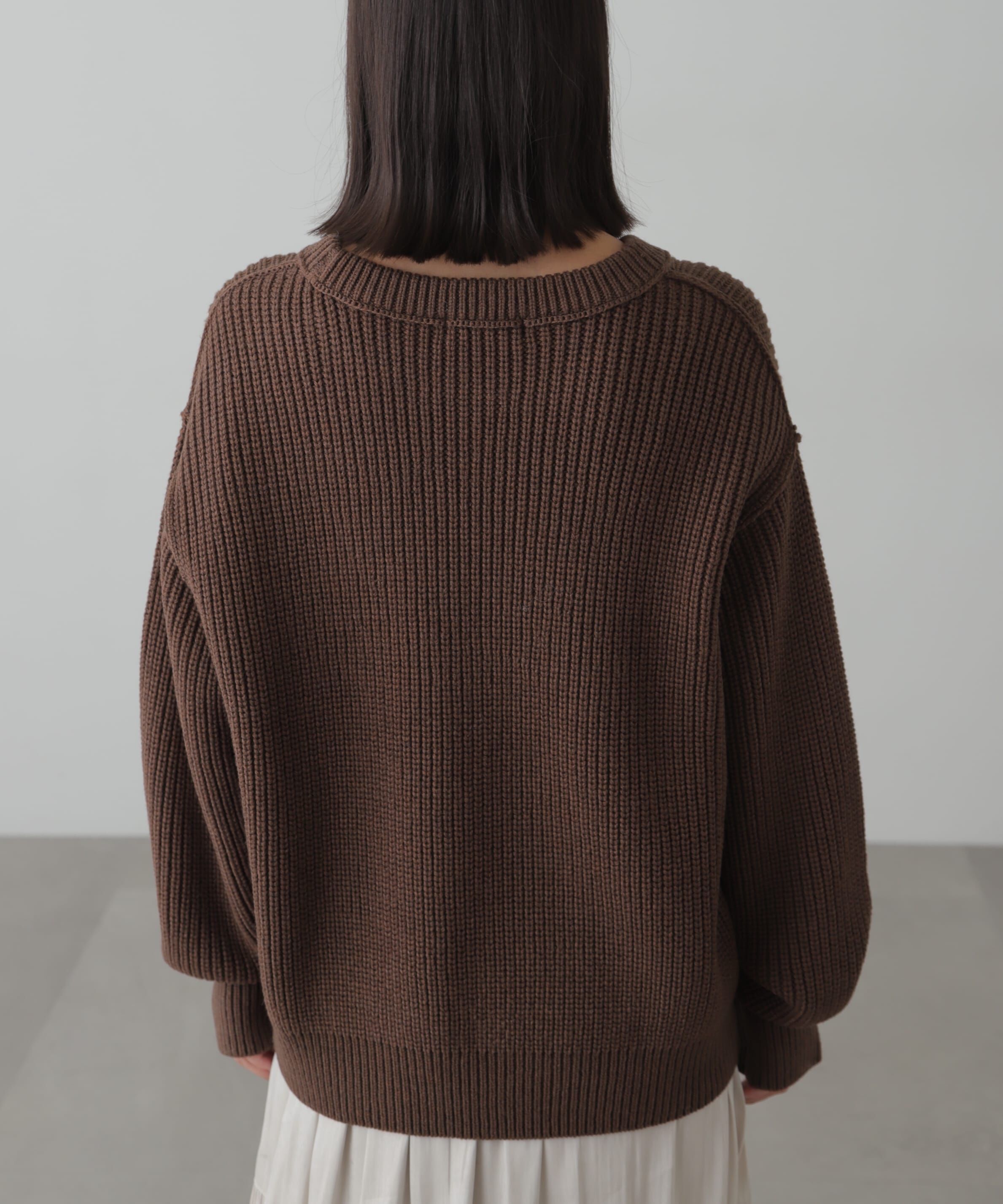  「畦チュニック丈ニット」|ニット・セーター|