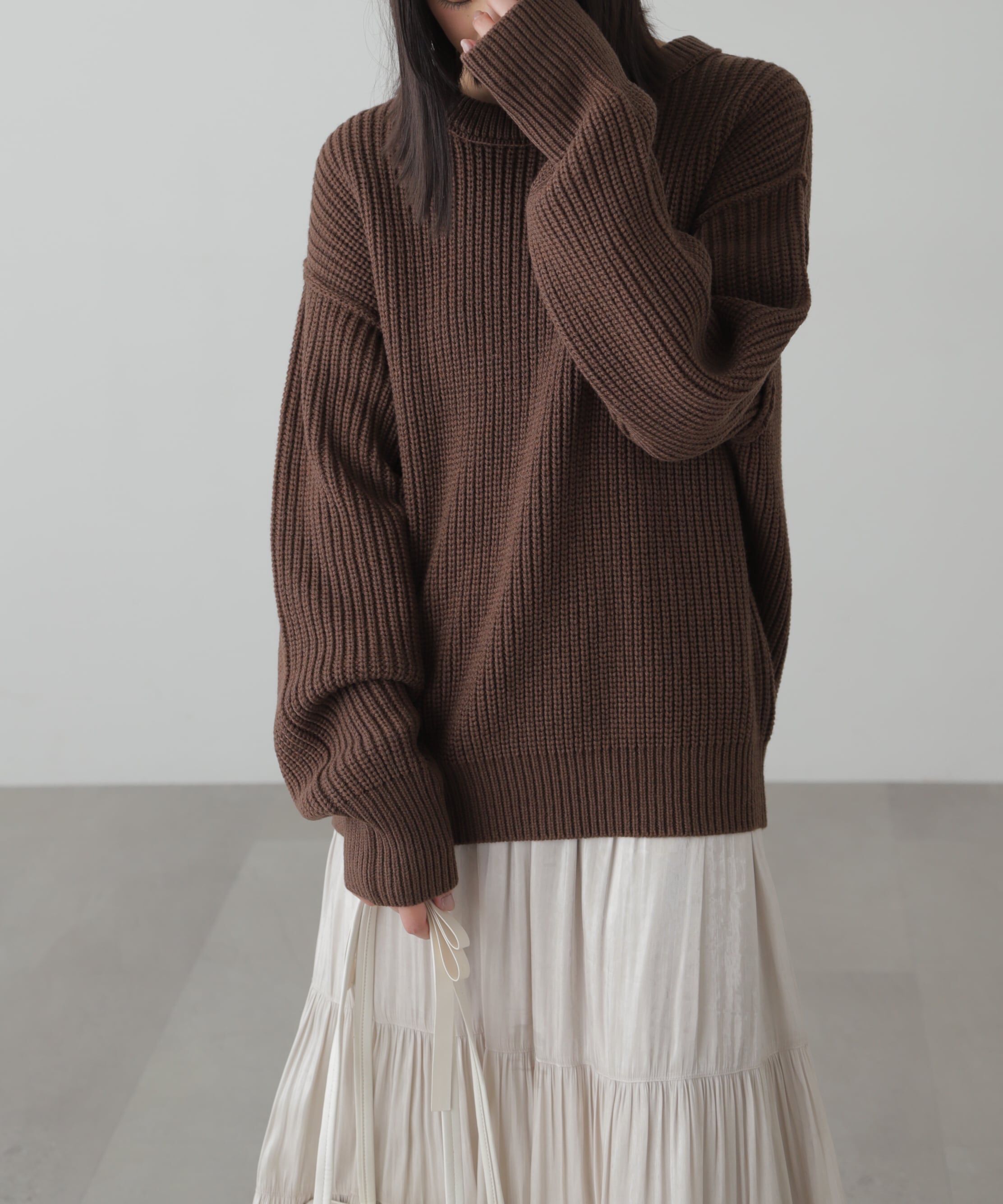  「畦チュニック丈ニット」|ニット・セーター|