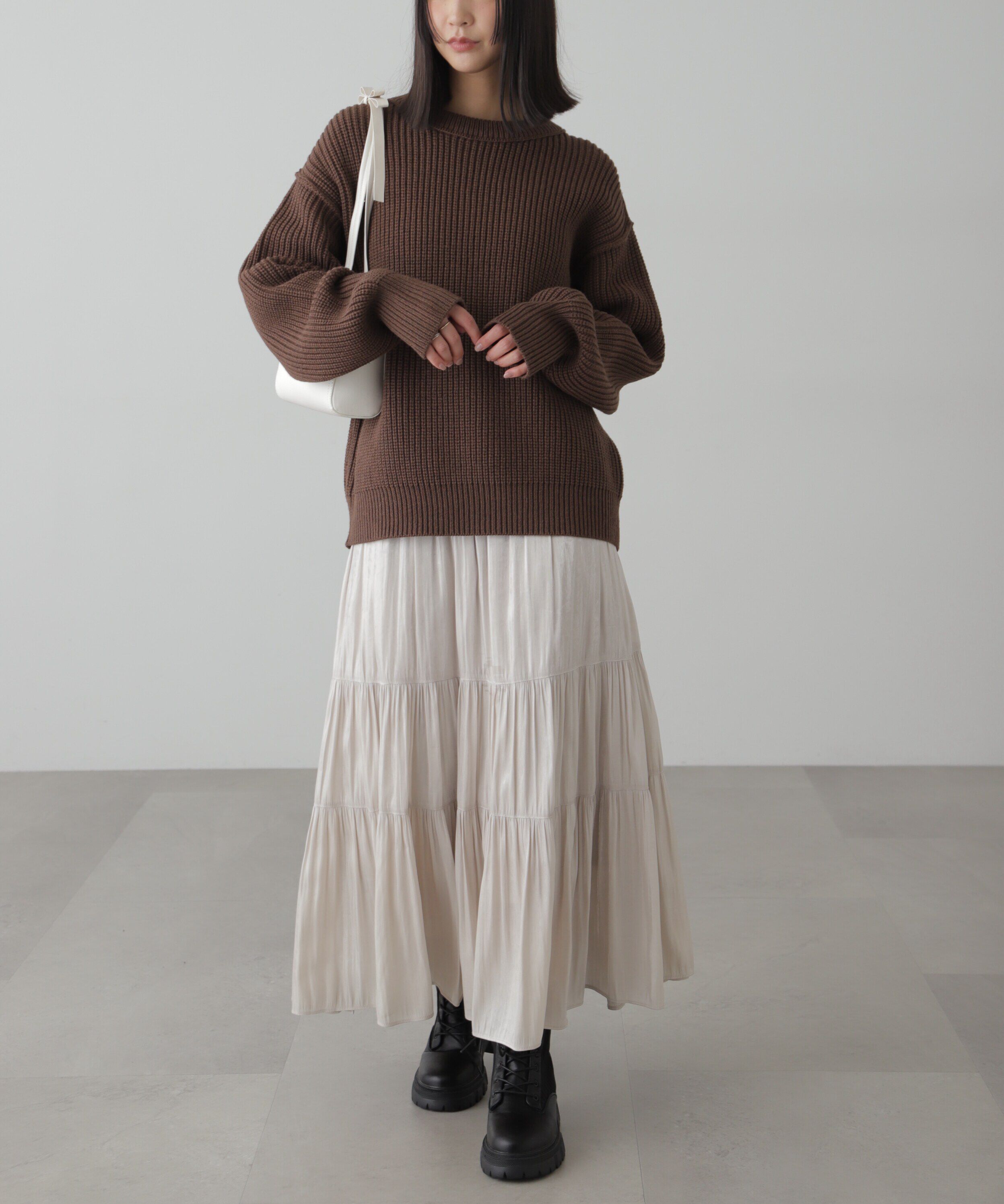  「畦チュニック丈ニット」|ニット・セーター|