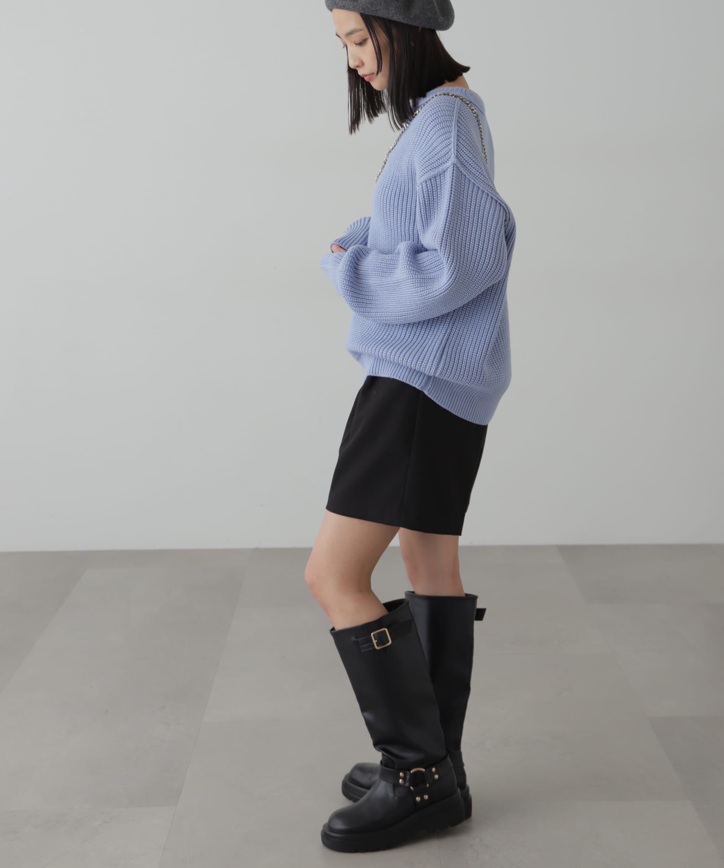  「畦チュニック丈ニット」|ニット・セーター|