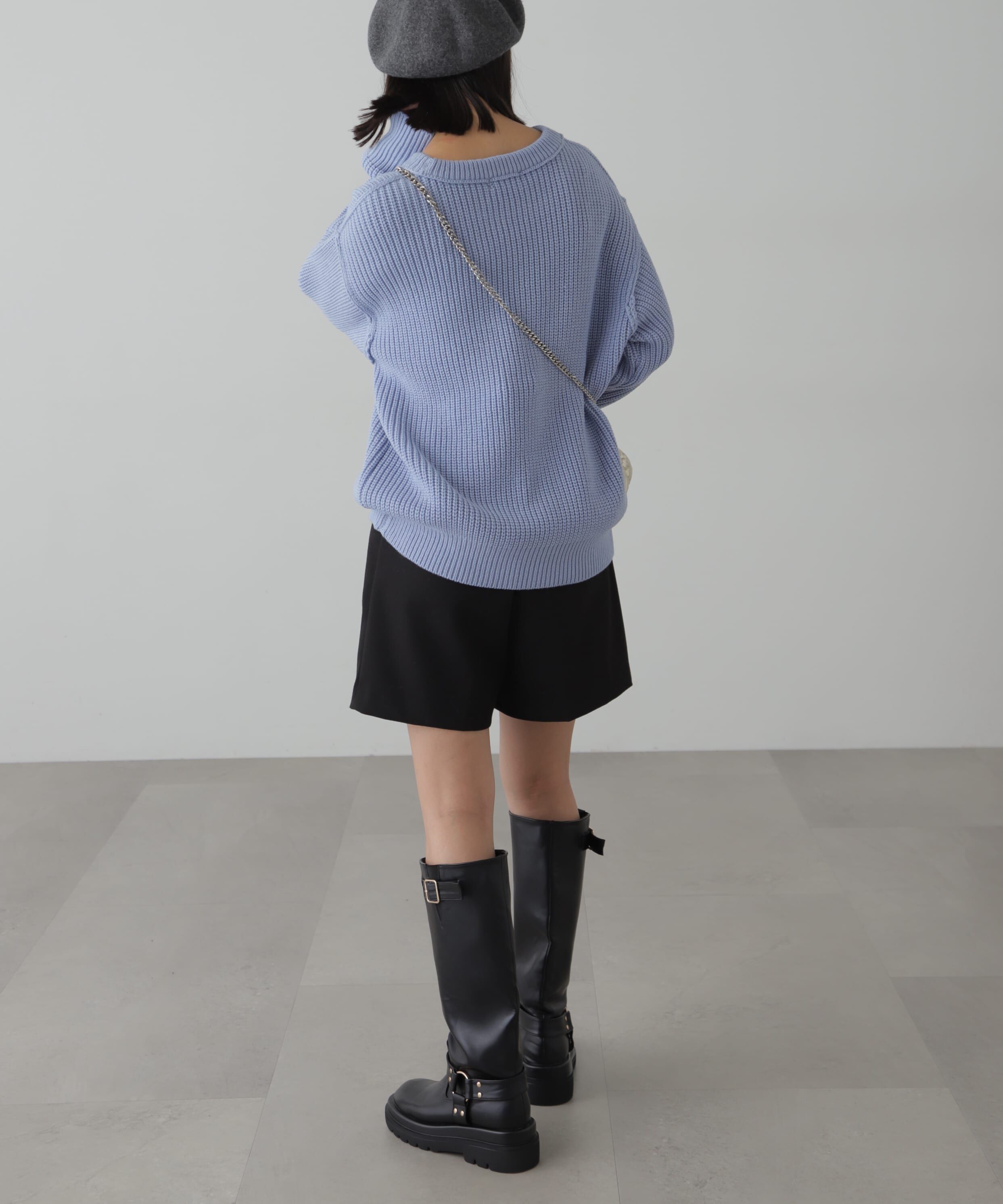  「畦チュニック丈ニット」|ニット・セーター|