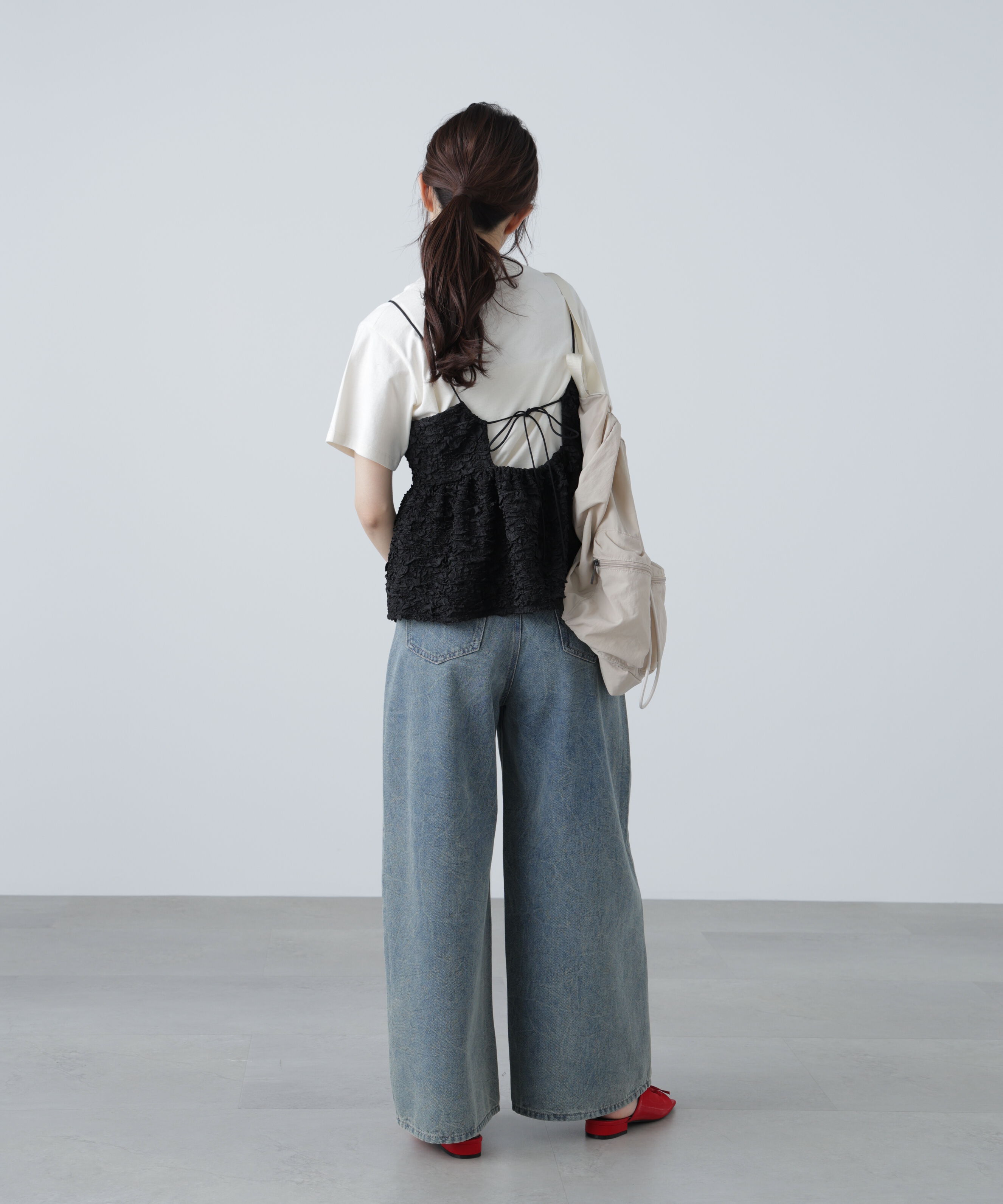  「ぽこぽこジャガードキャミソールビスチェ」|シャツ・ブラウス|