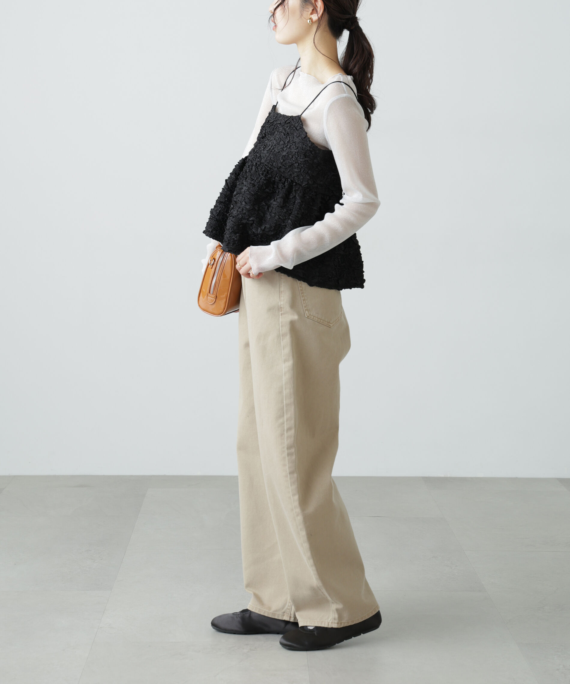  「ぽこぽこジャガードキャミソールビスチェ」|シャツ・ブラウス|