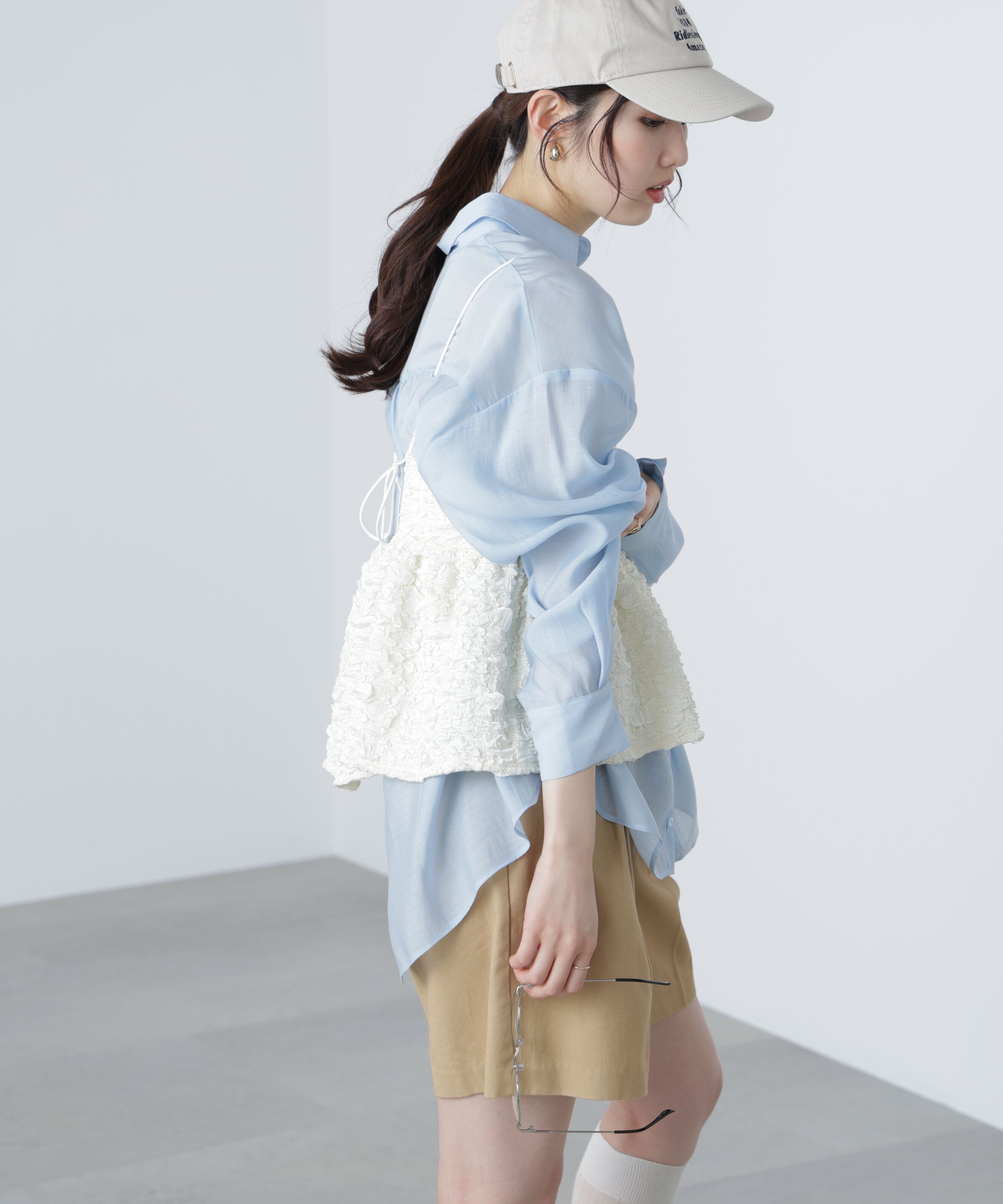  「ぽこぽこジャガードキャミソールビスチェ」|シャツ・ブラウス|