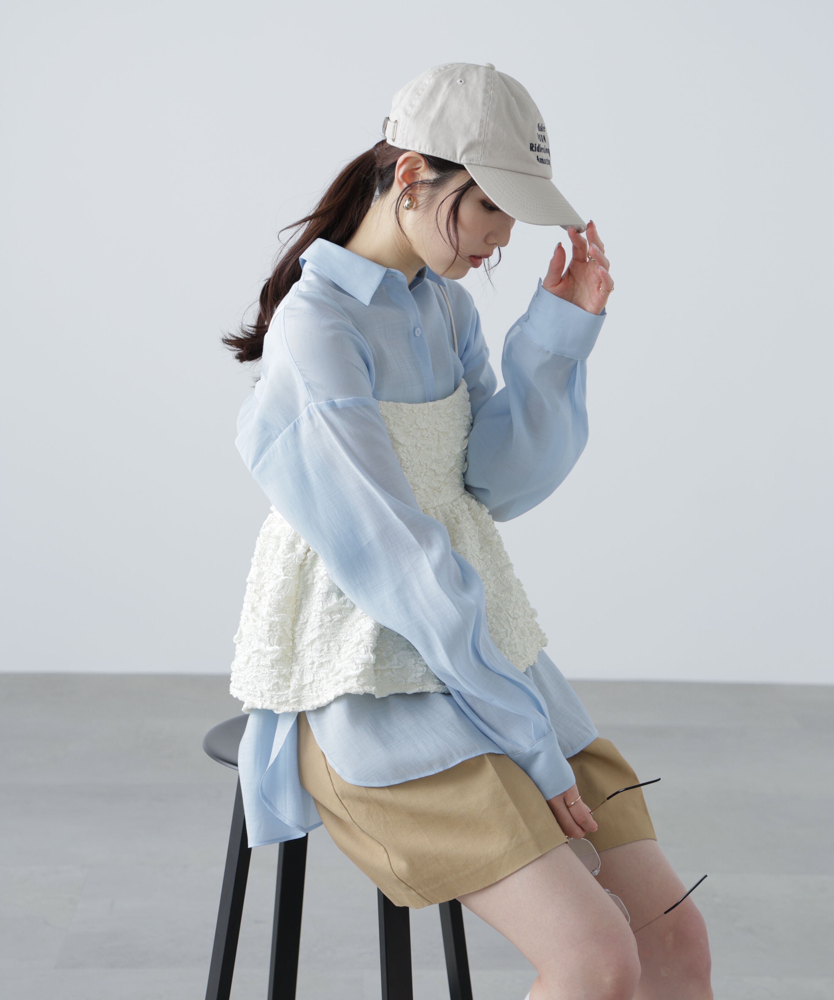  「ぽこぽこジャガードキャミソールビスチェ」|シャツ・ブラウス|