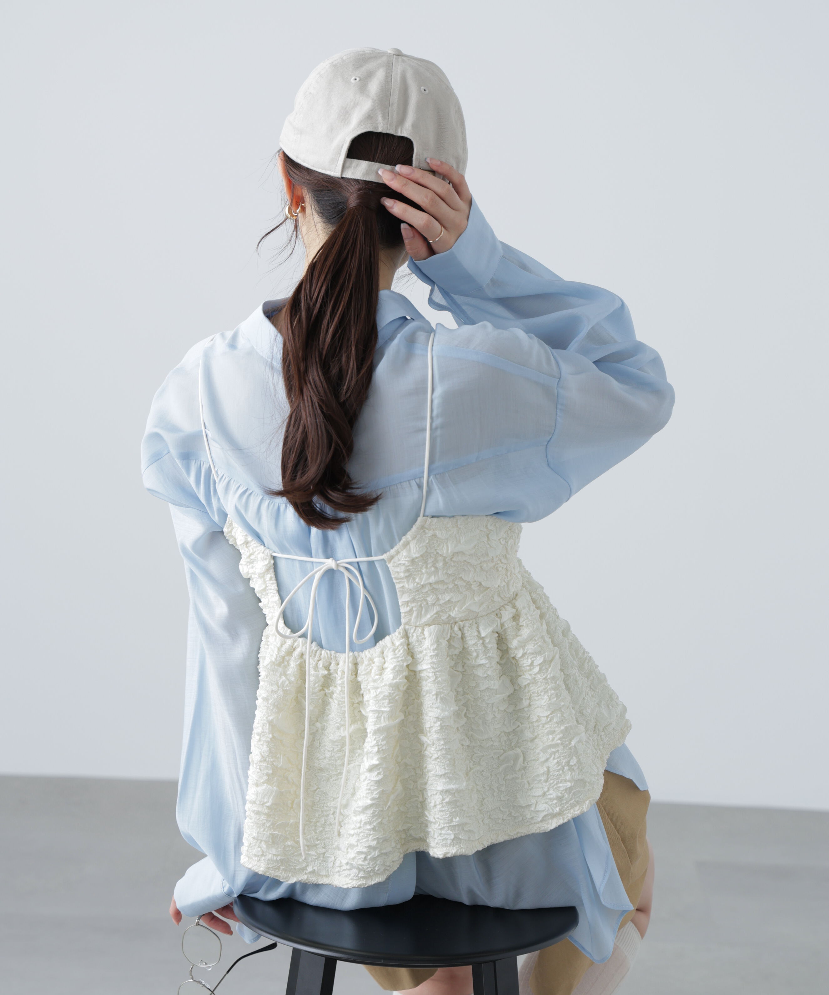  「ぽこぽこジャガードキャミソールビスチェ」|シャツ・ブラウス|