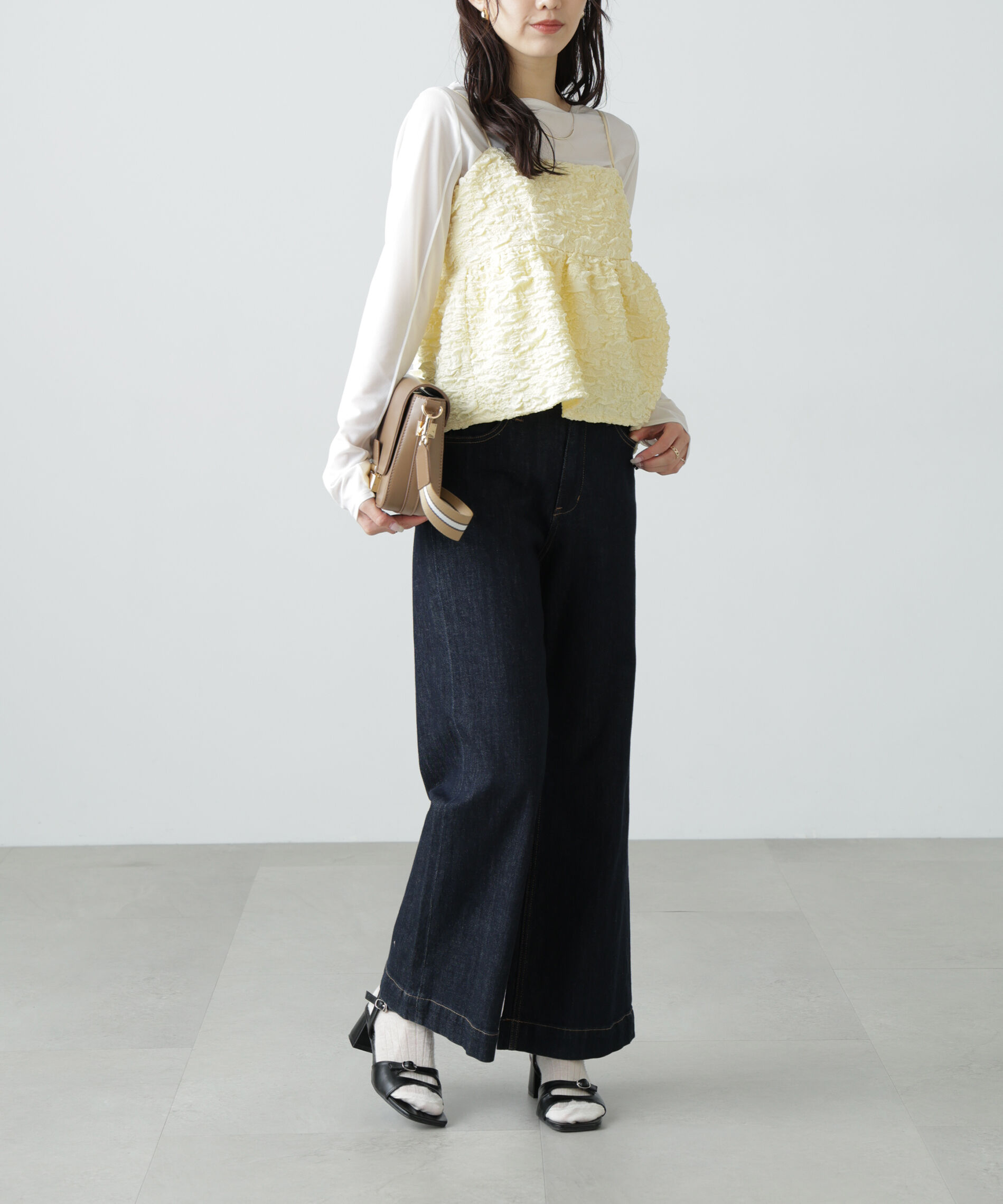  「ぽこぽこジャガードキャミソールビスチェ」|シャツ・ブラウス|