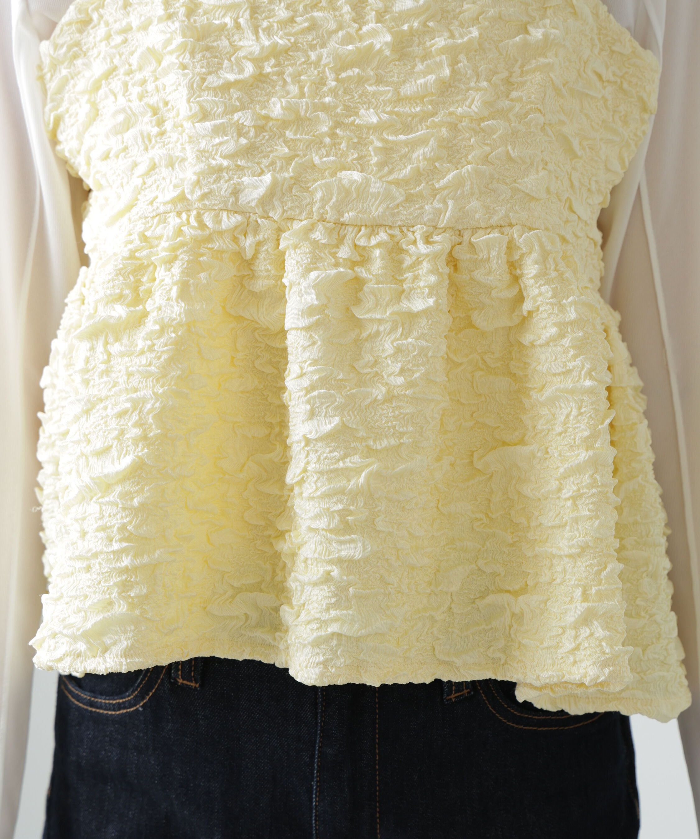  「ぽこぽこジャガードキャミソールビスチェ」|シャツ・ブラウス|