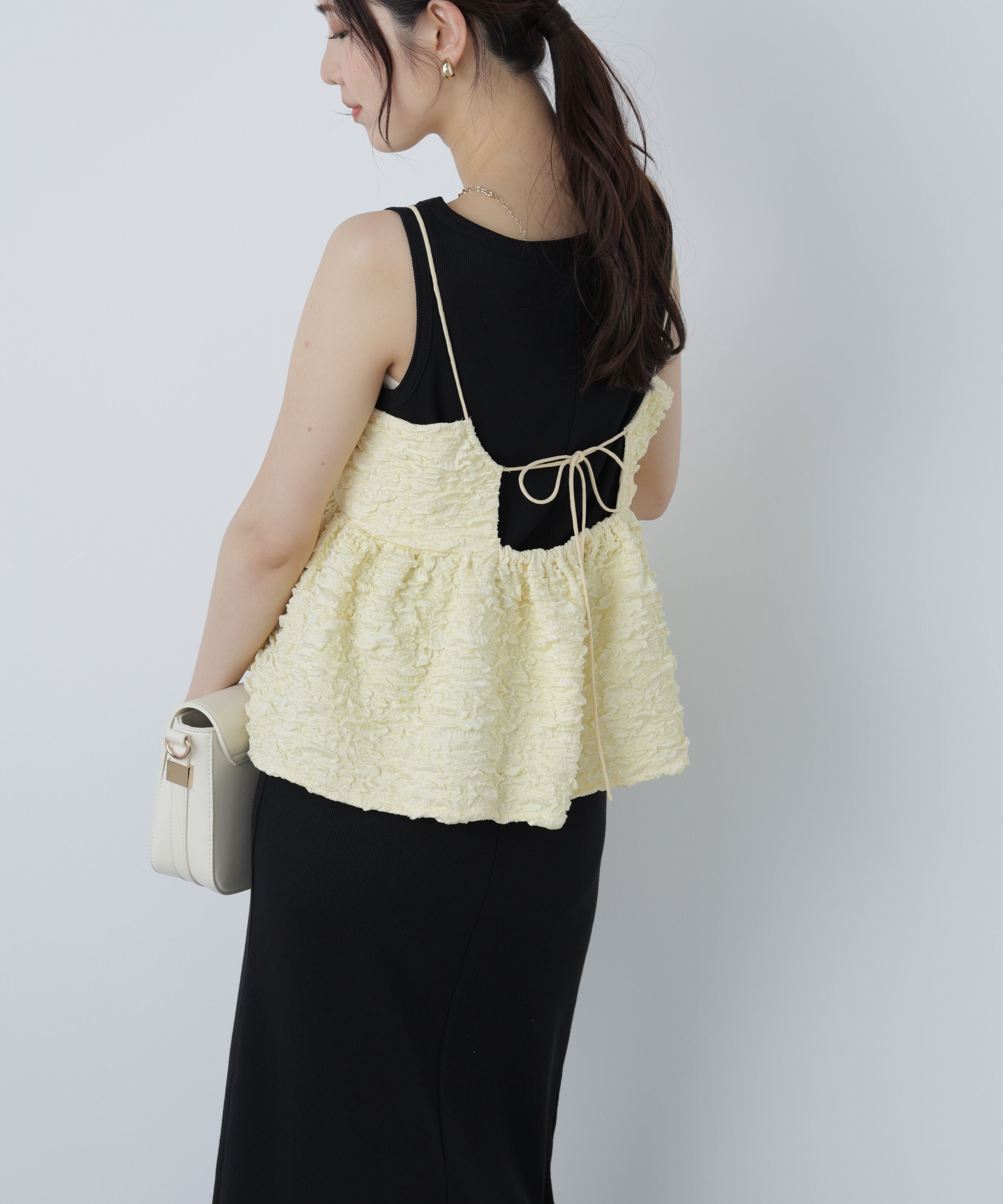  「ぽこぽこジャガードキャミソールビスチェ」|シャツ・ブラウス|