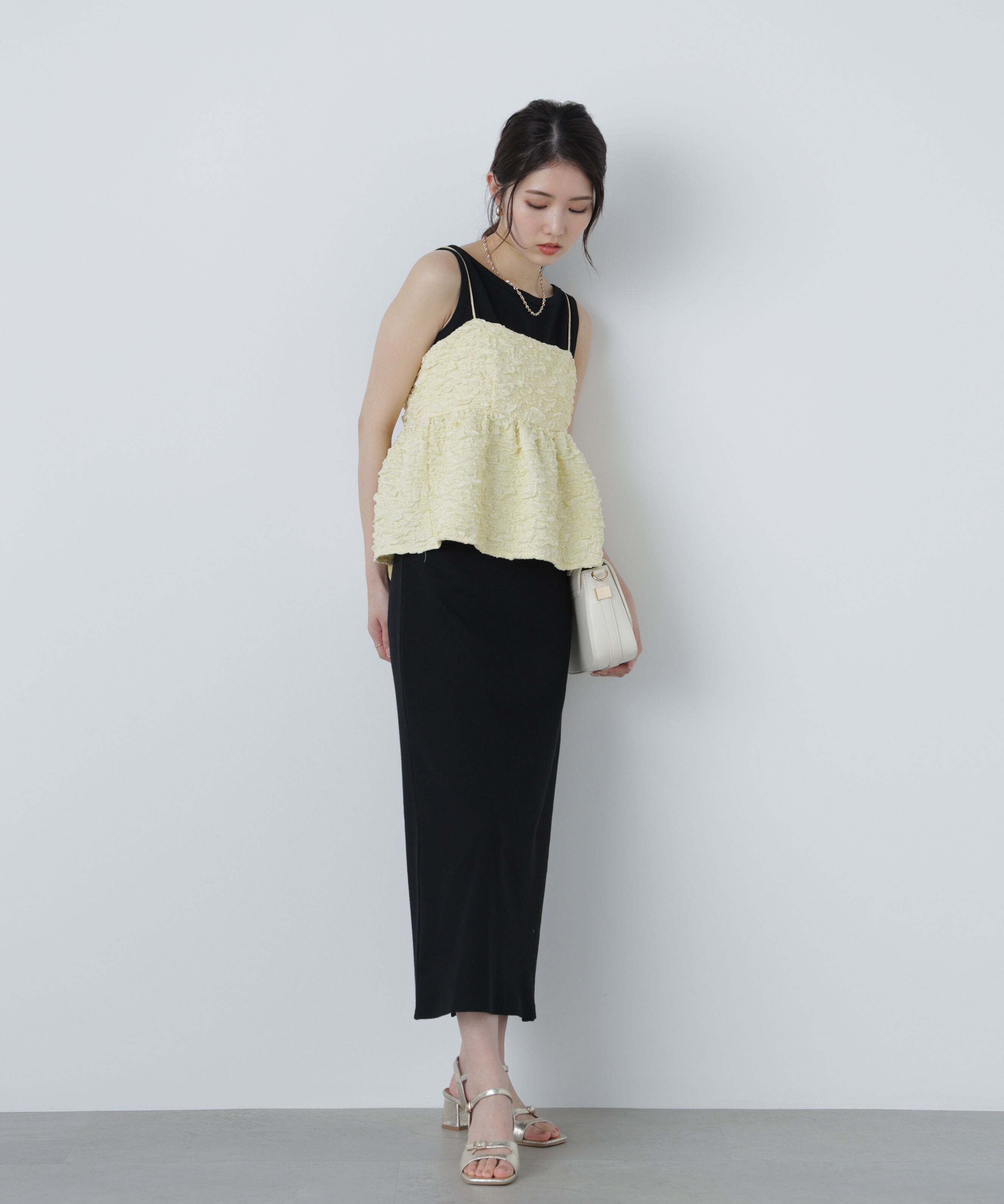  「ぽこぽこジャガードキャミソールビスチェ」|シャツ・ブラウス|